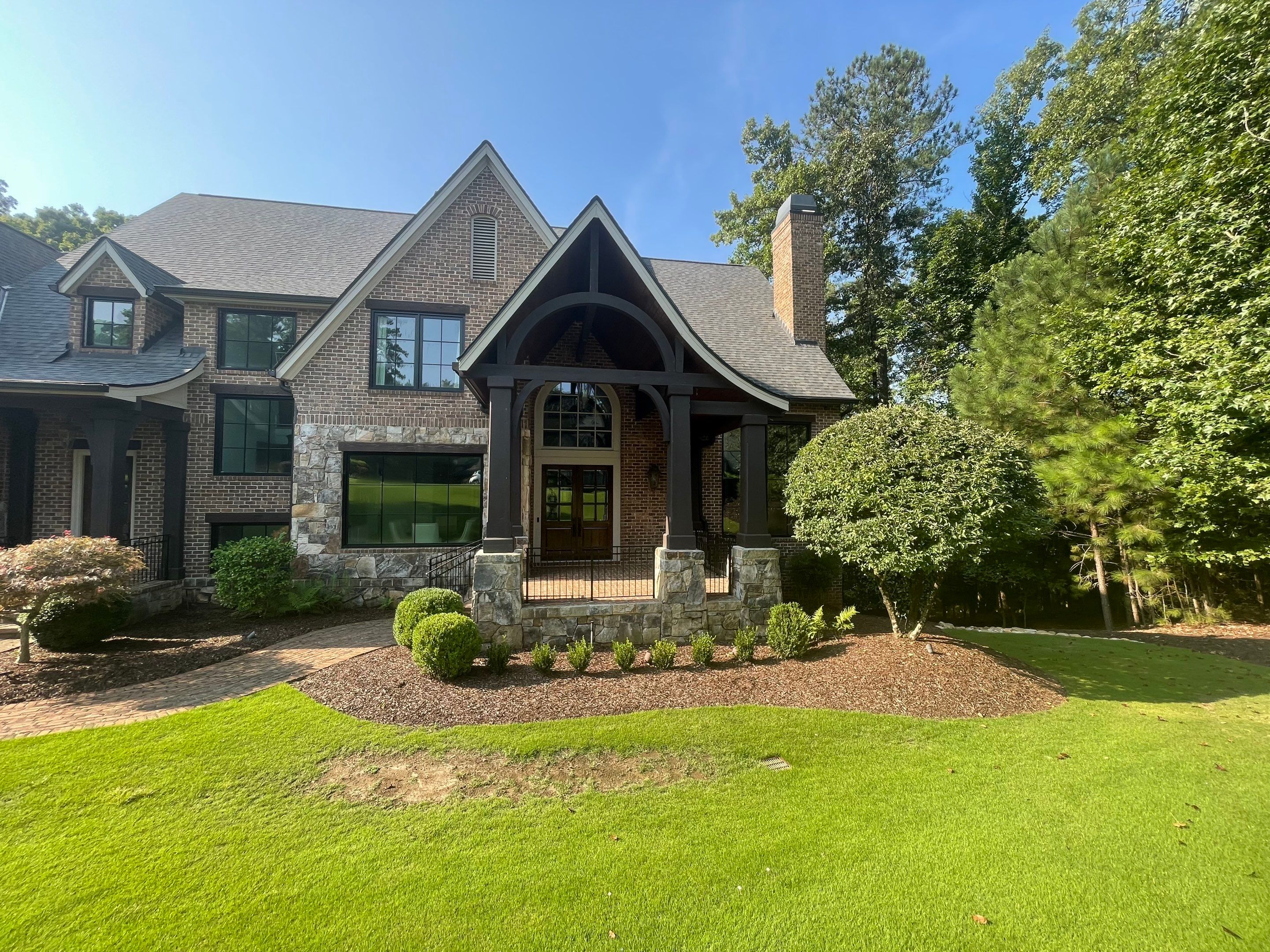 Suwanee Residential Exterior Painting and Dark Trim Update by Swift Home Renovations