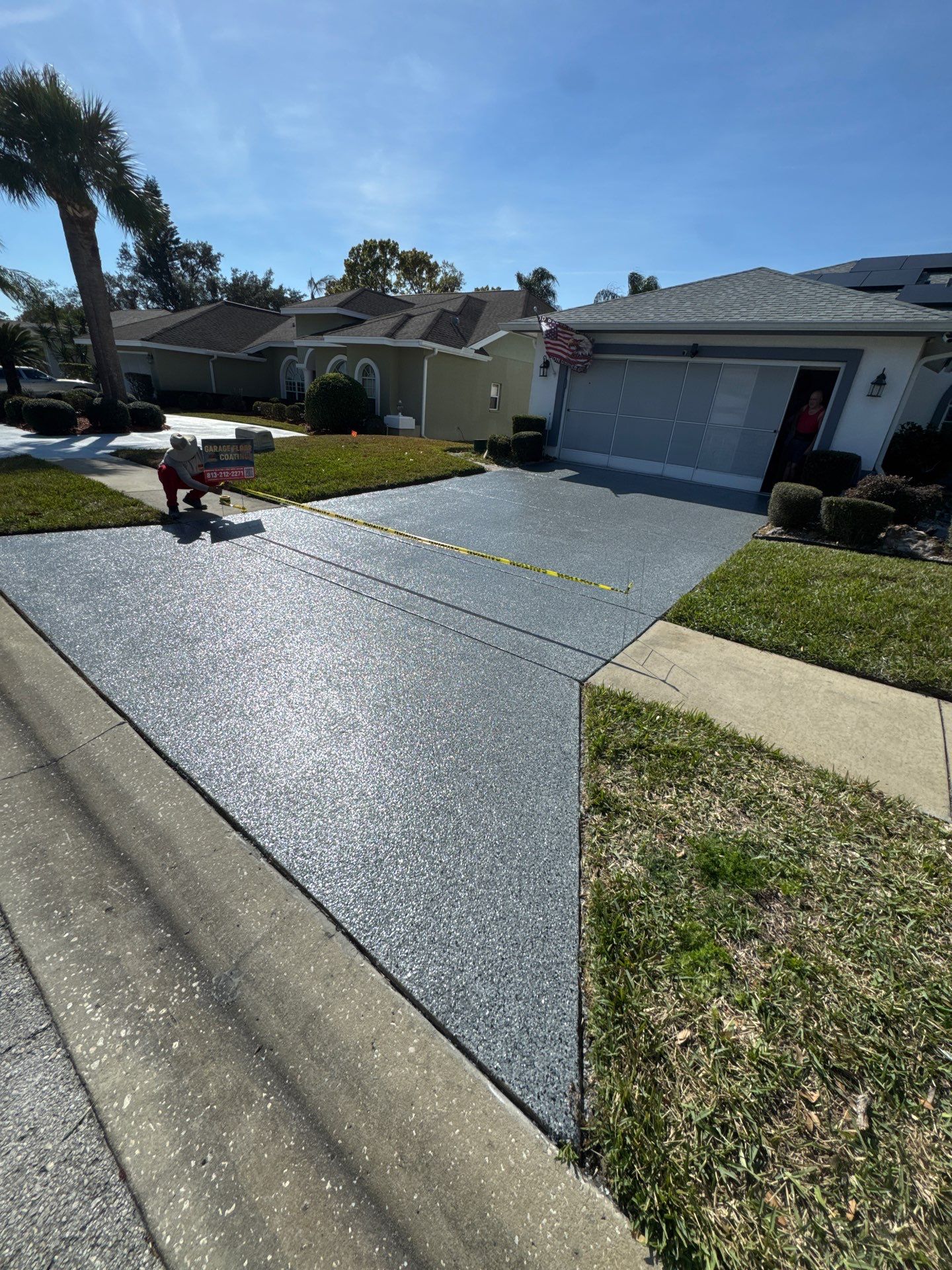 Driveway & Sidewalk Upgrade With Nightfall Flake by Performance Floors & Coating