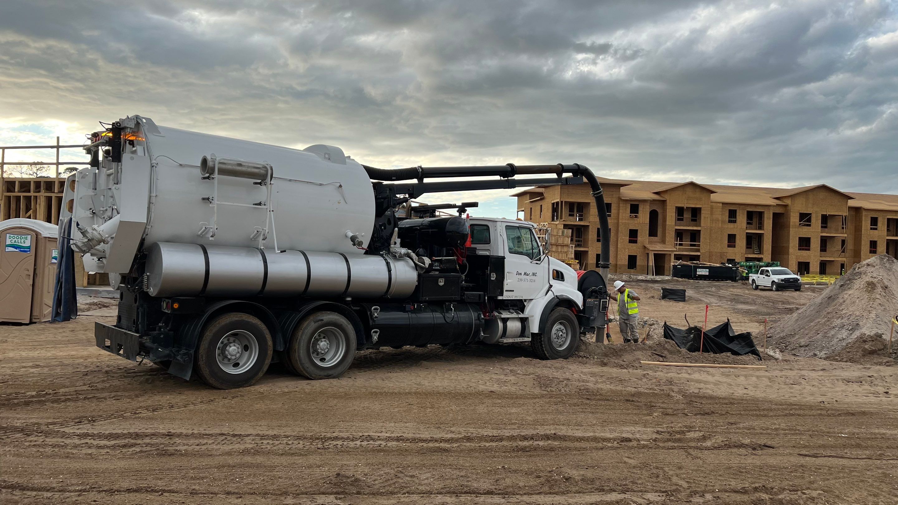 New Construction Sewer System Cleaning by APS Power & Water