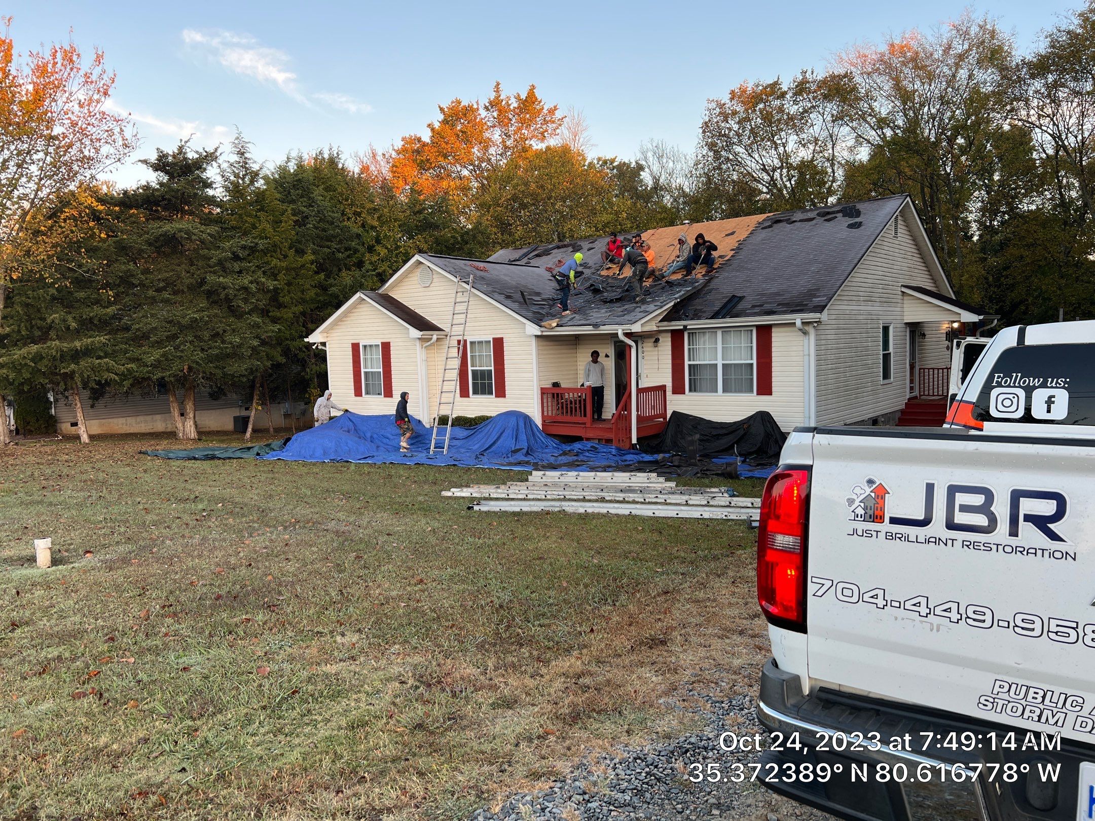 Roof replacement, siding, interior and gutter repair by hail damage by Just Brilliant Restoration JBR