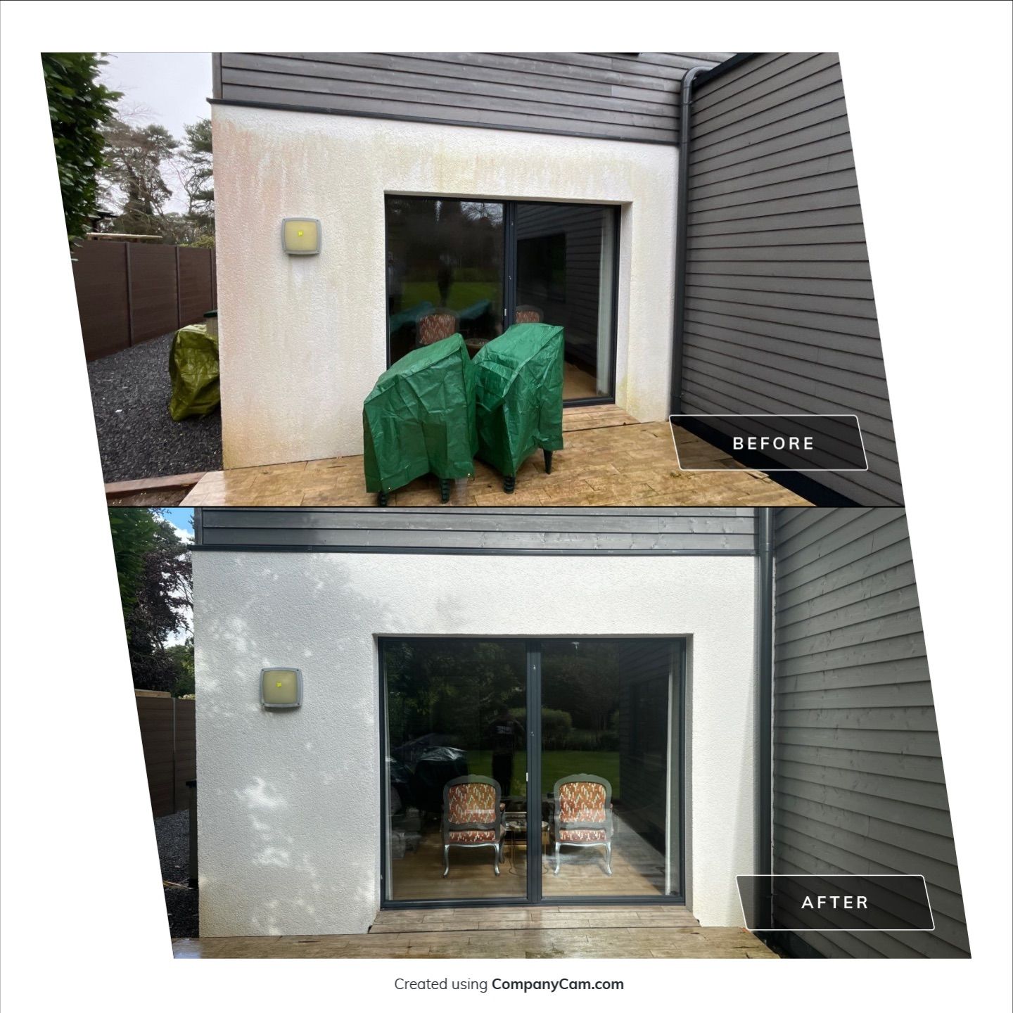 Render Clean using Pureseal Biocide - Solar Panel Clean by Ges Exterior Cleaning ltd