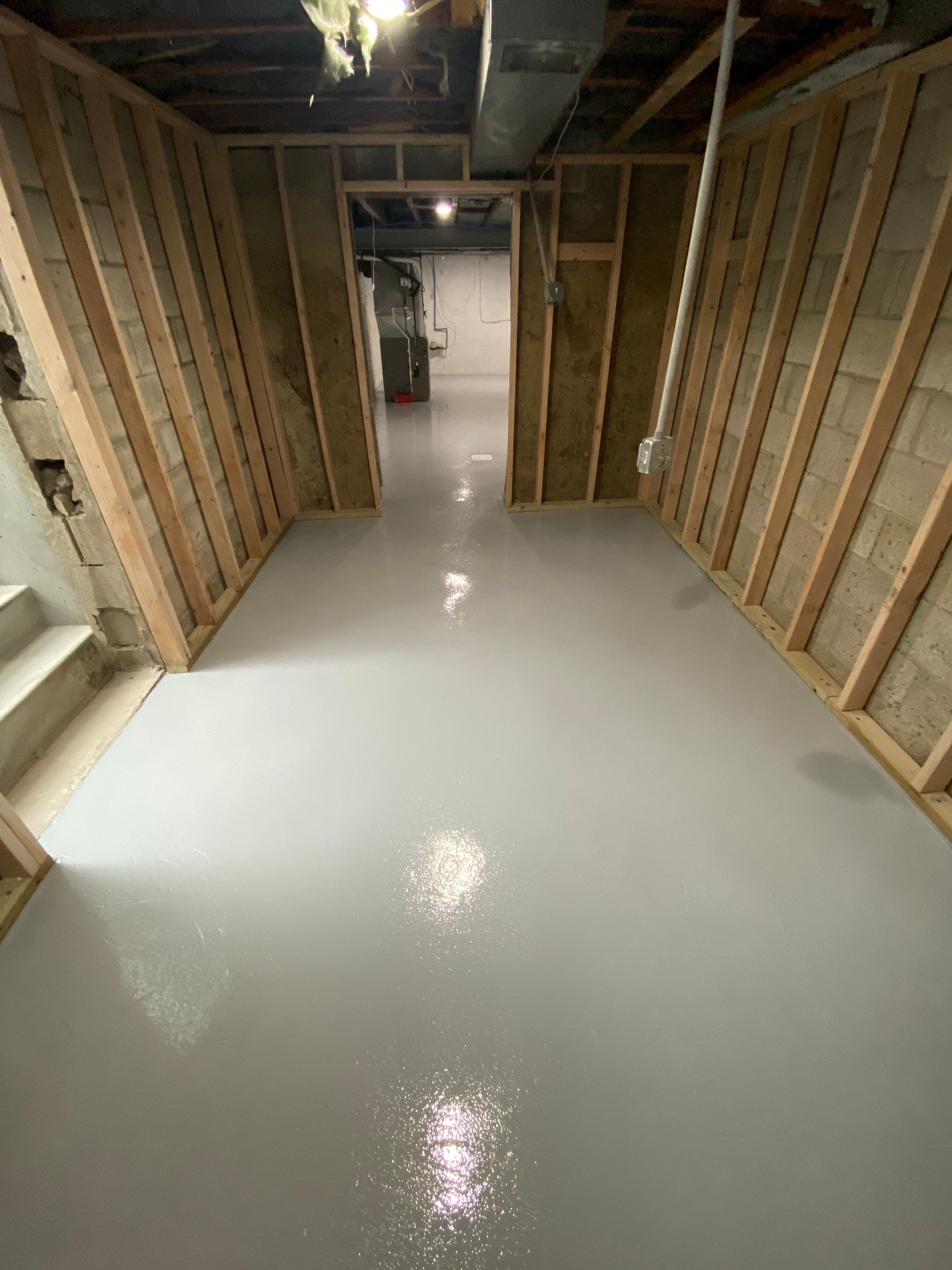 Basement + Garage Project in Pittsburgh by Floors in a Day, Inc