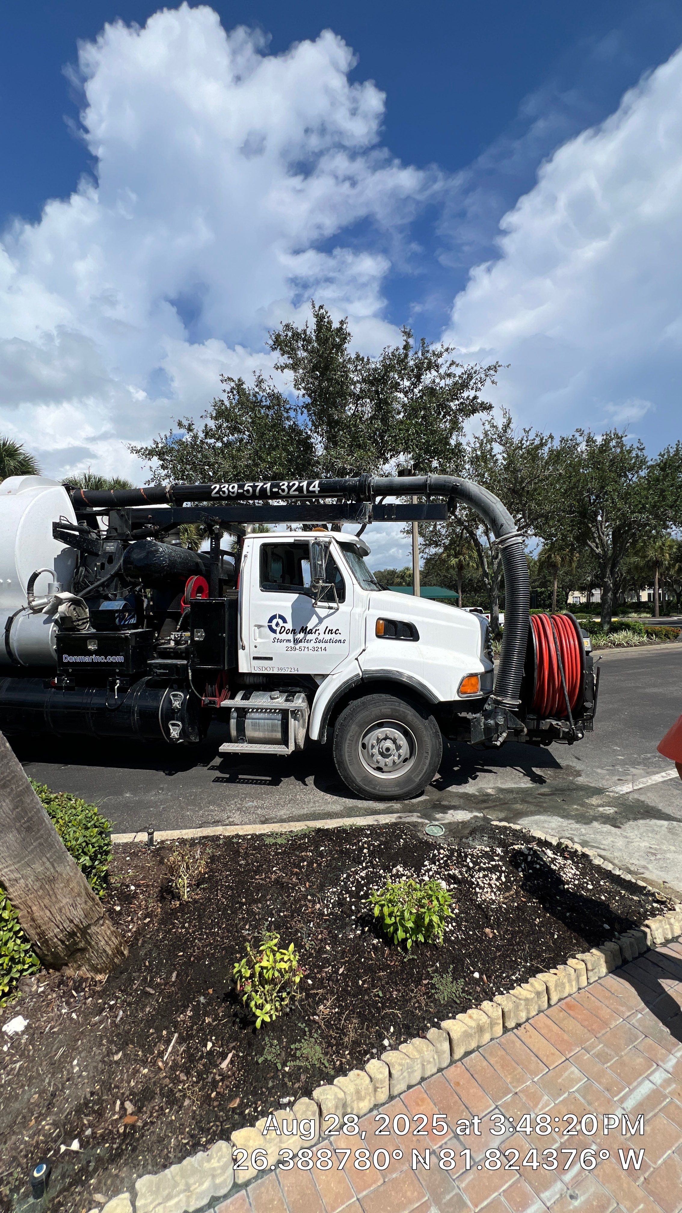 Pelican Landing Tennis Court Catch Basin Cleaning by Don Mar, Inc. Storm Water Solutions