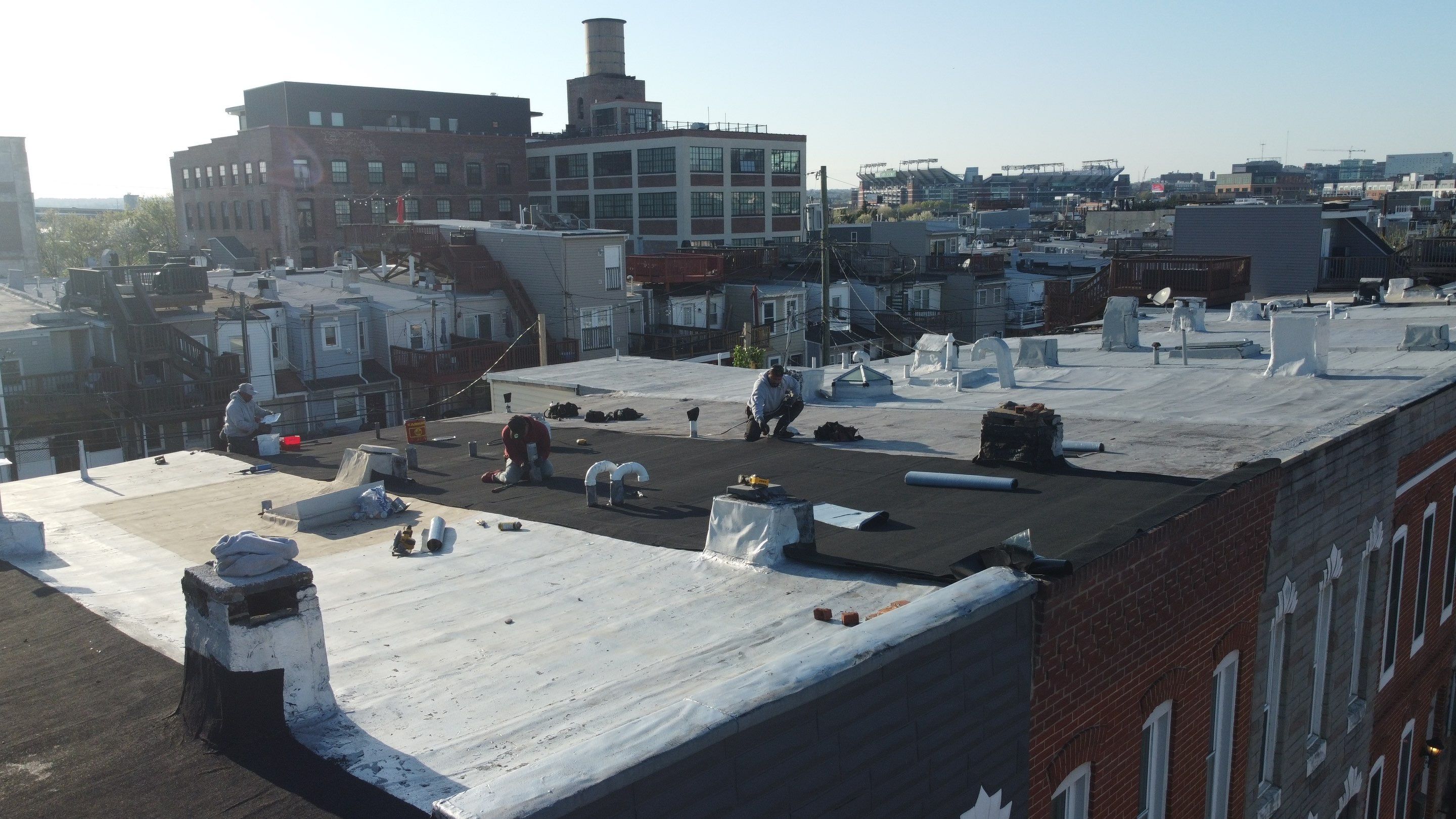 Residential Roofing Installation using Flat Roof Replacement – Modified Bitumen by Matter Construction, LLC