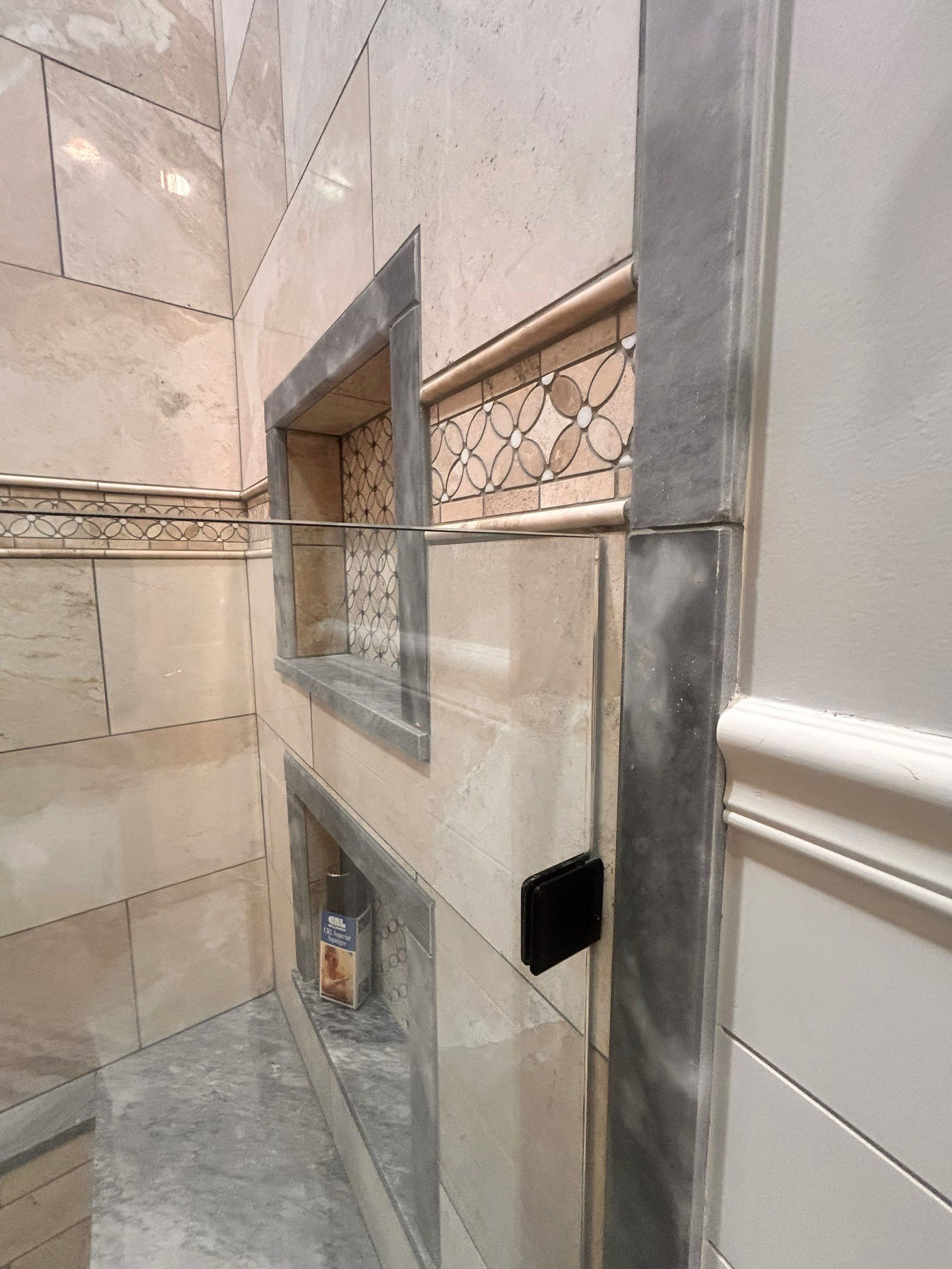 Frameless Tub Enclosure using Tempered Shower Glass by Cheshire Glass Company