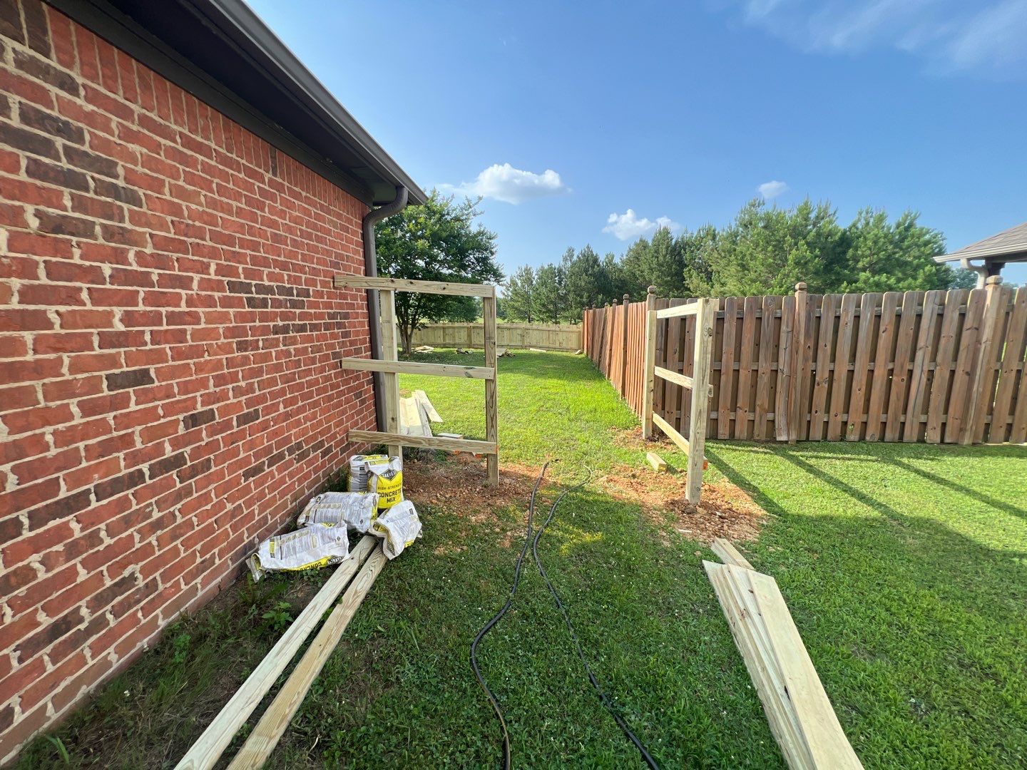 Lake View - Fence by Pillar and Pine