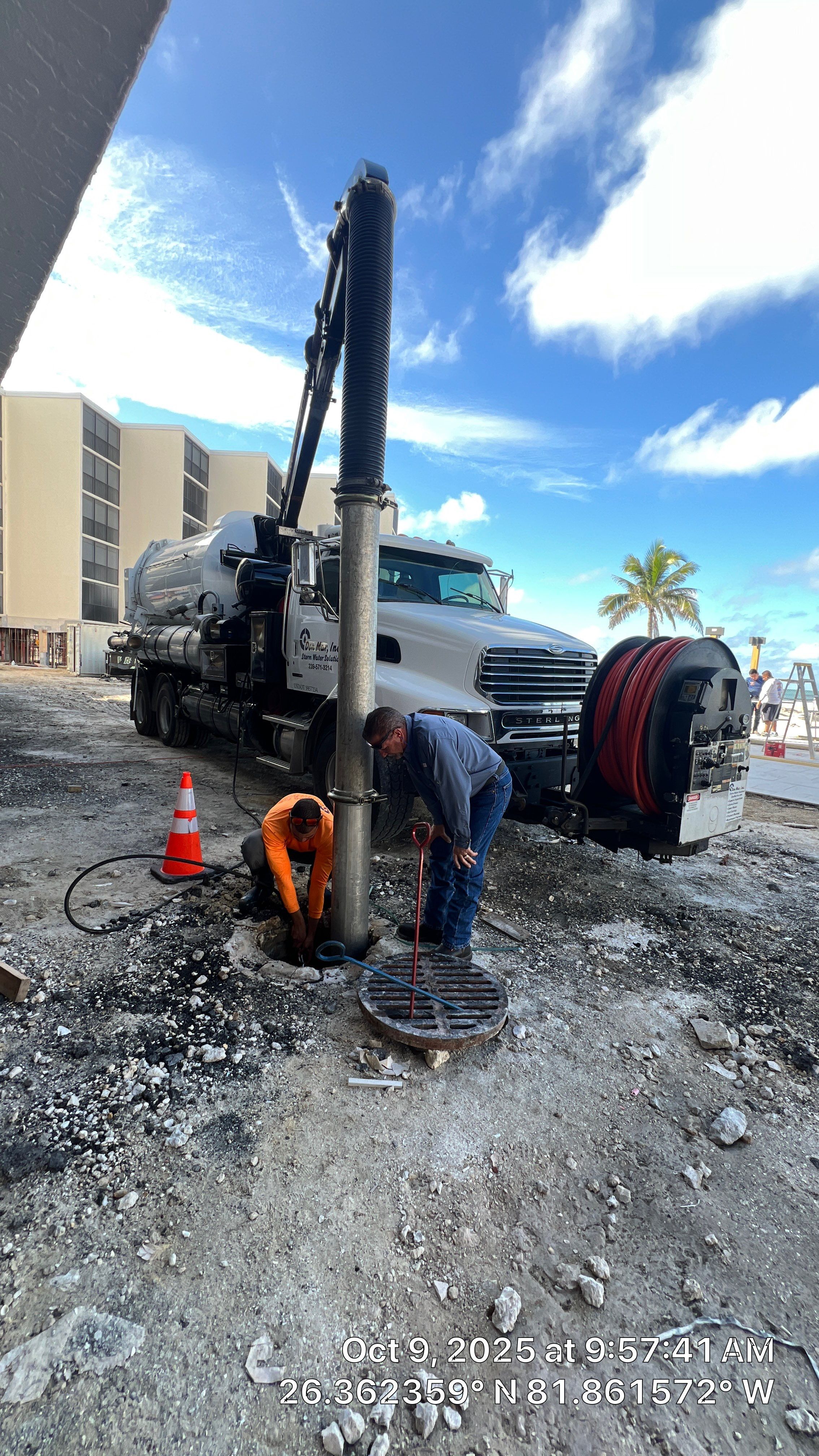 Little Hickory Island Condo Catch Basin Cleanout by Don Mar, Inc. Storm Water Solutions