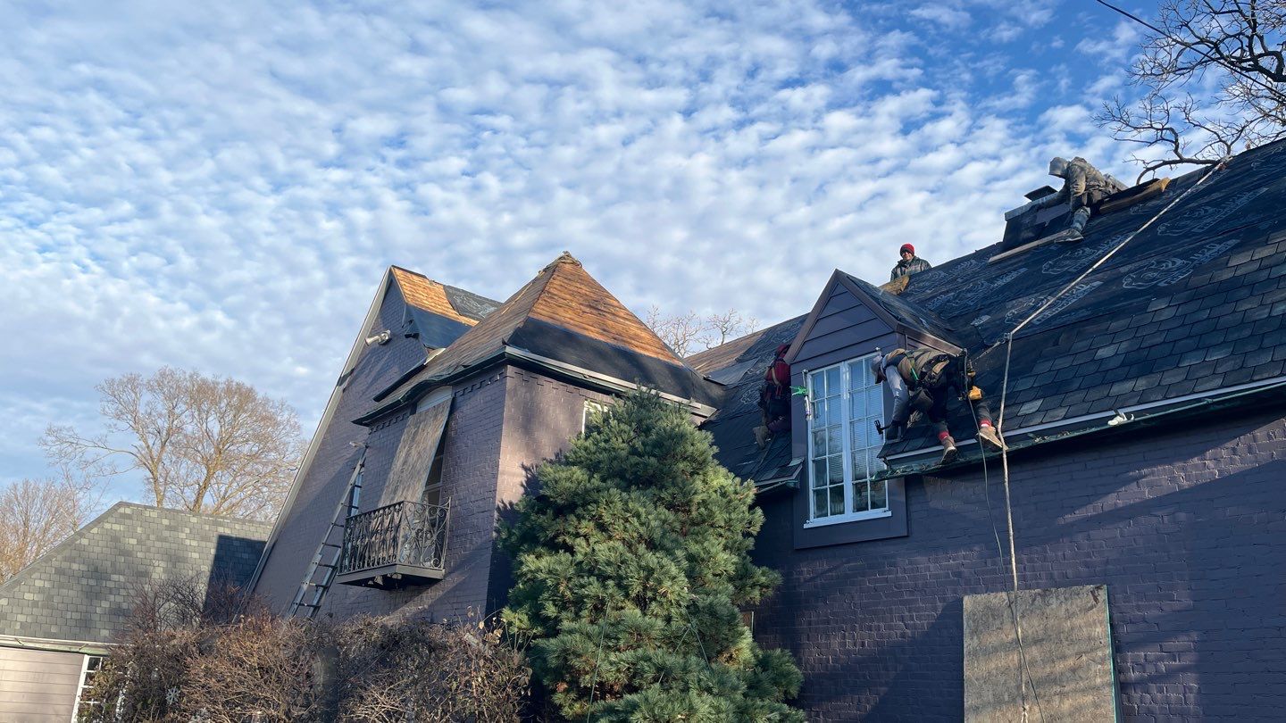 Slate Roof Removal using Atlas Storm Master Slate by Total Exteriors