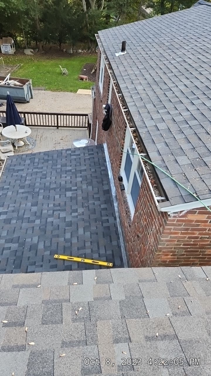 Residential Roofing Installation using Owens Corning TruDefinition Williamsburg gray by A Plus Exterior