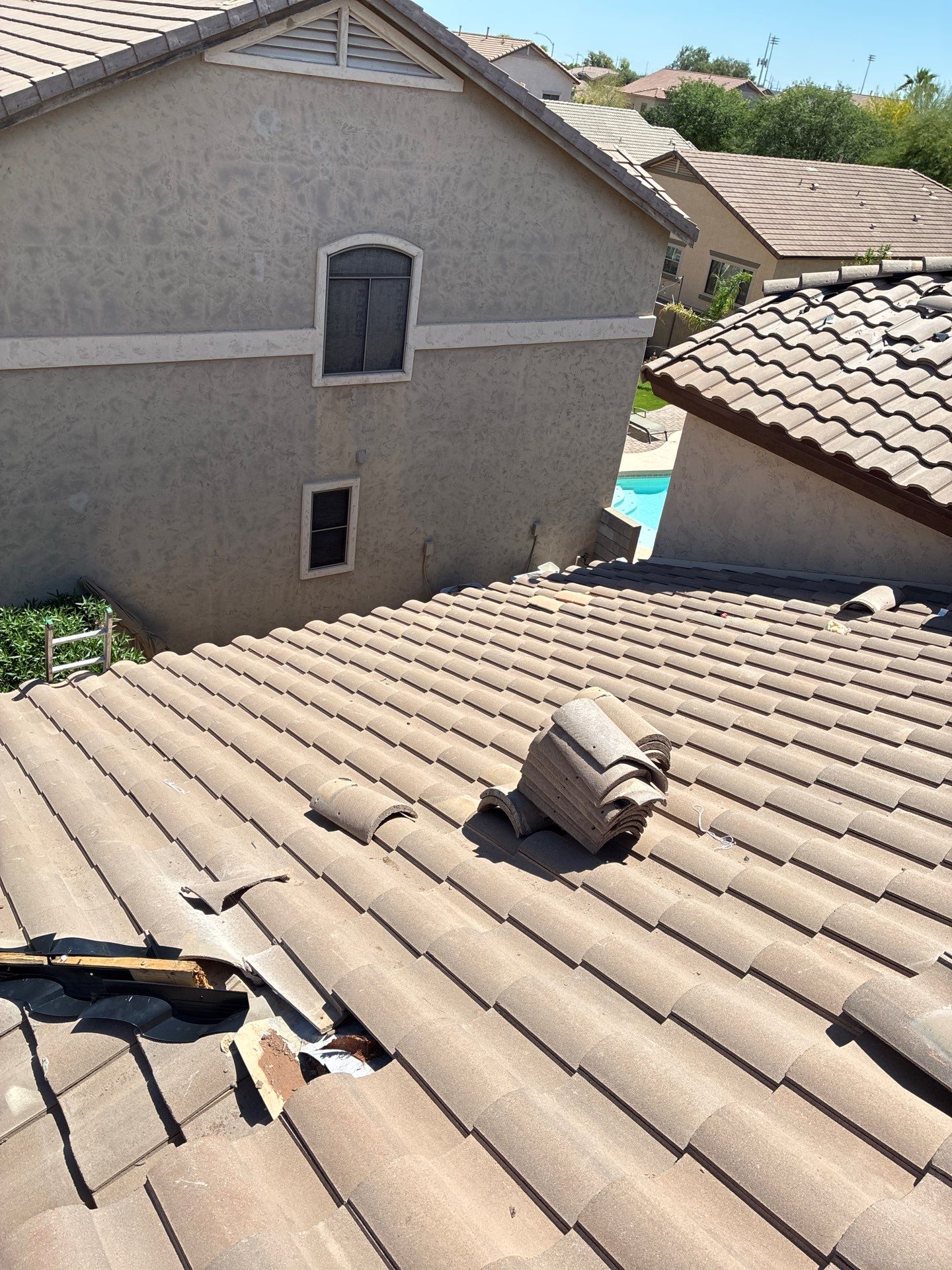 Tile Reset using Concrete Tiles in Mesa, Arizona by Weather-Tite Roofing