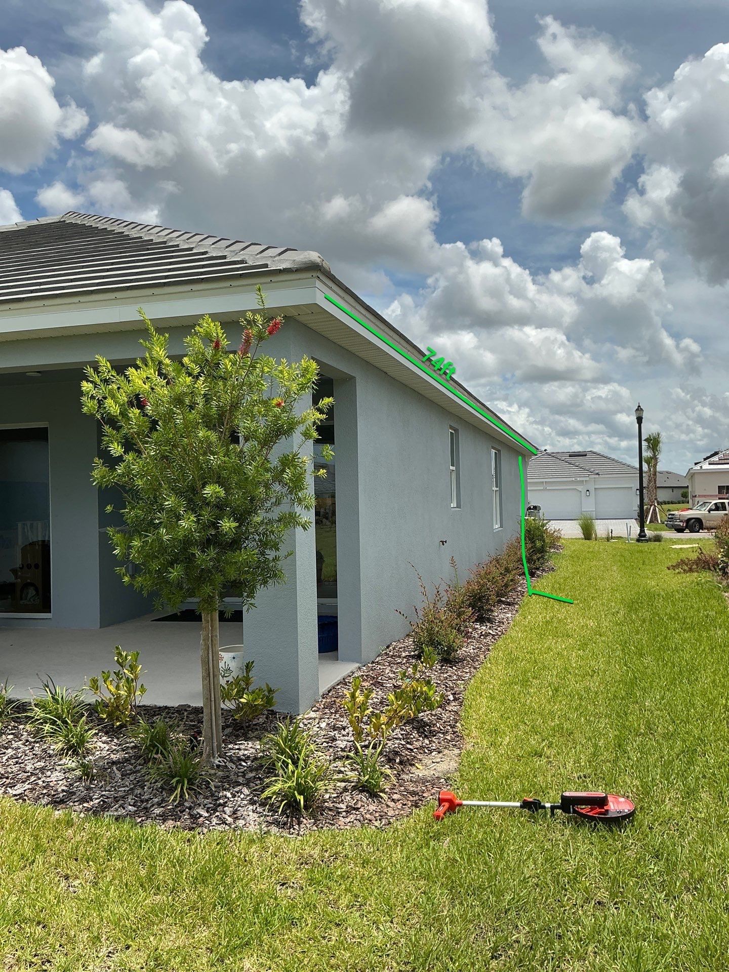 6-INCH White Gutter Installation in Palmetto FL by Gutter Professors