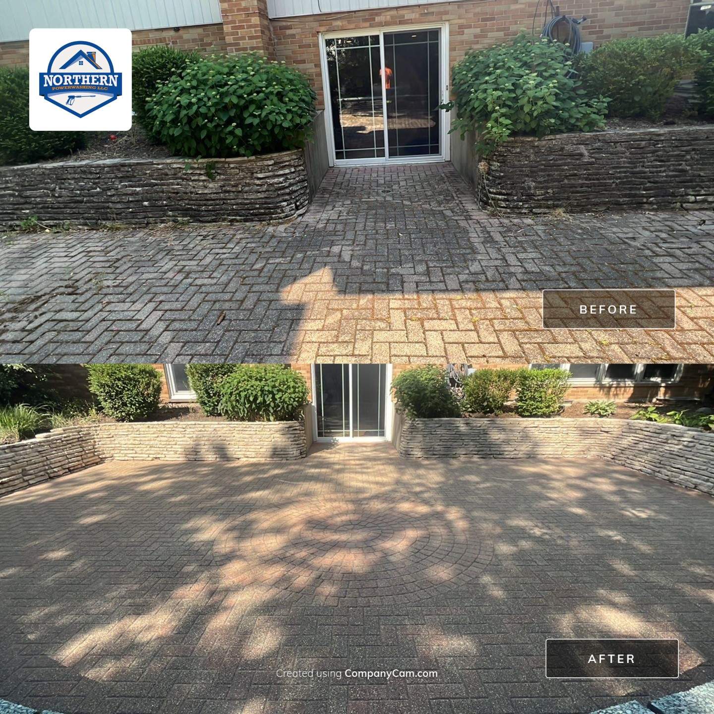 Brick paver clean, sand and seal. using Surebond SB-1300 by Northern Power Washing LLC.