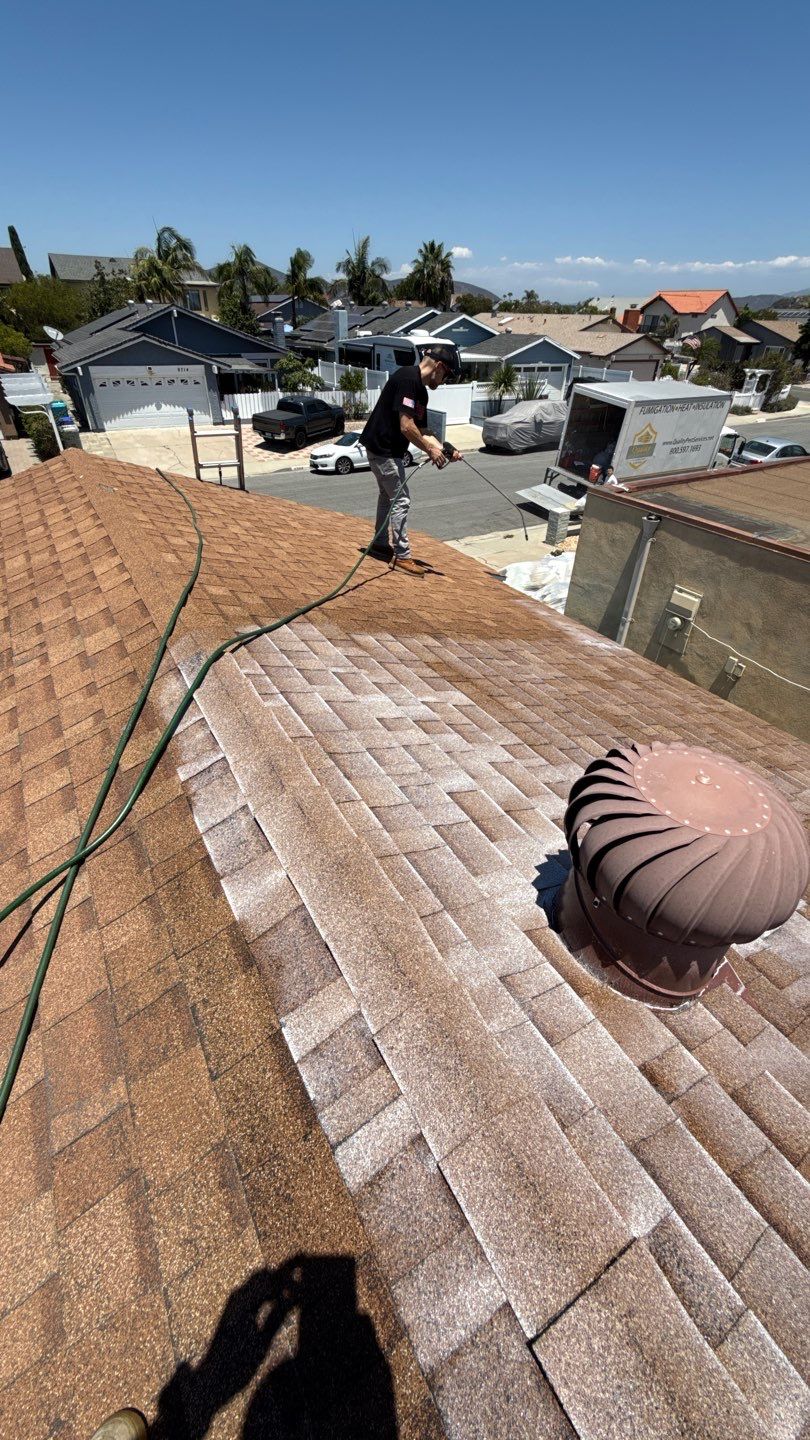 Asphalt Shingle Roof Rejuvenation and Vent Sealing in San Diego by Reliable Roofing San Diego Inc.