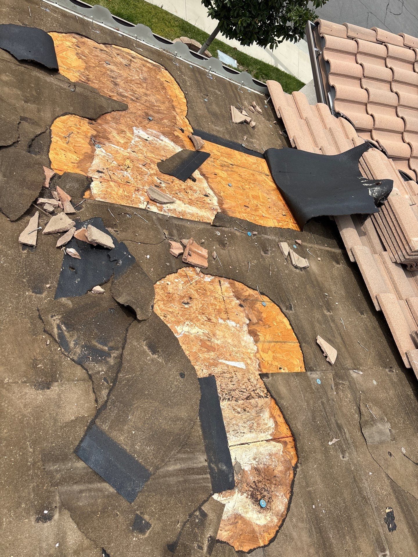 Murrieta Tile Roof Repair with Solar Flashing and Decking Replacement by Zenith Roofing Services