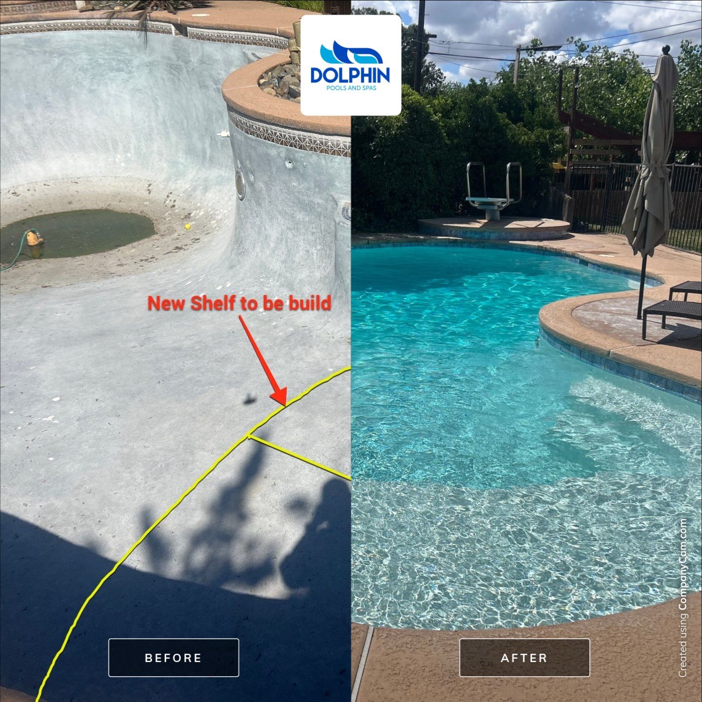 Replaster and cement by Dolphin Pools and Spas