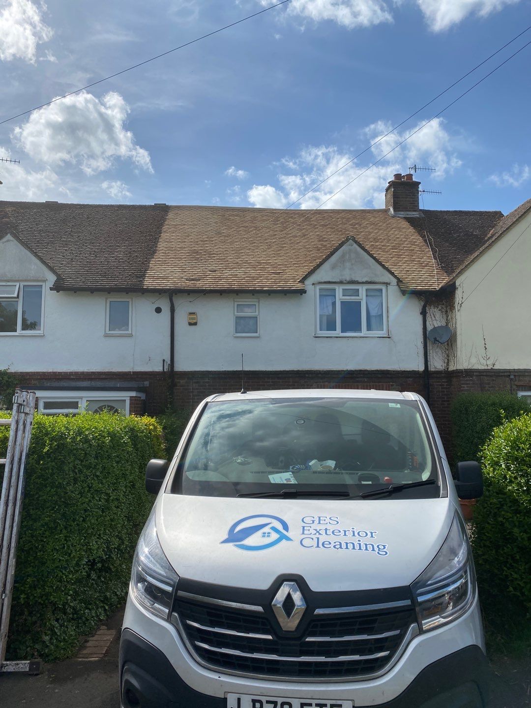 Roof Clean - Moss Removal using Honda 15lpm Low Pressure Washing Machine by Ges Exterior Cleaning ltd