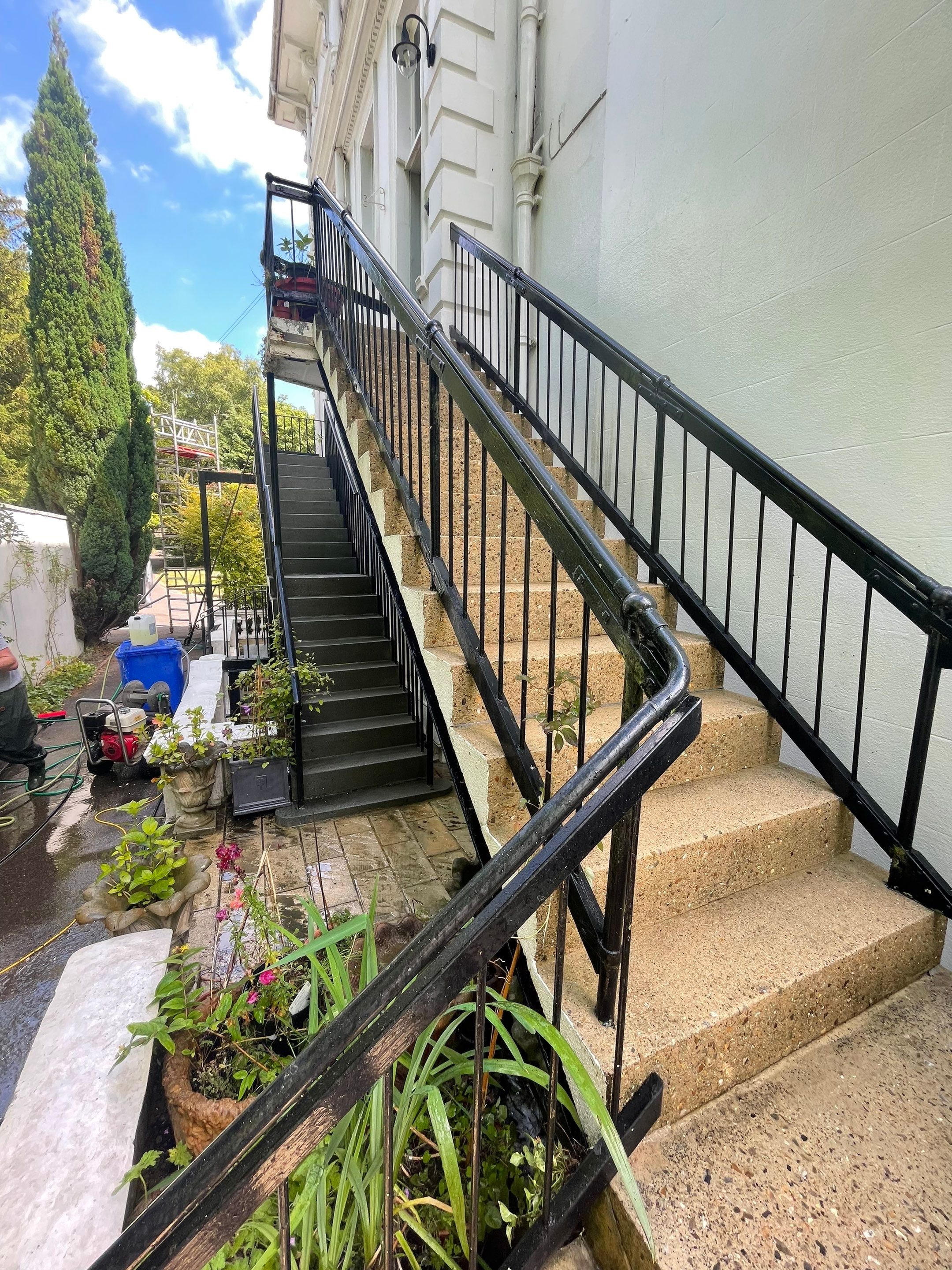 Render and patio clean using Pureseal Biocide by Ges Exterior Cleaning ltd
