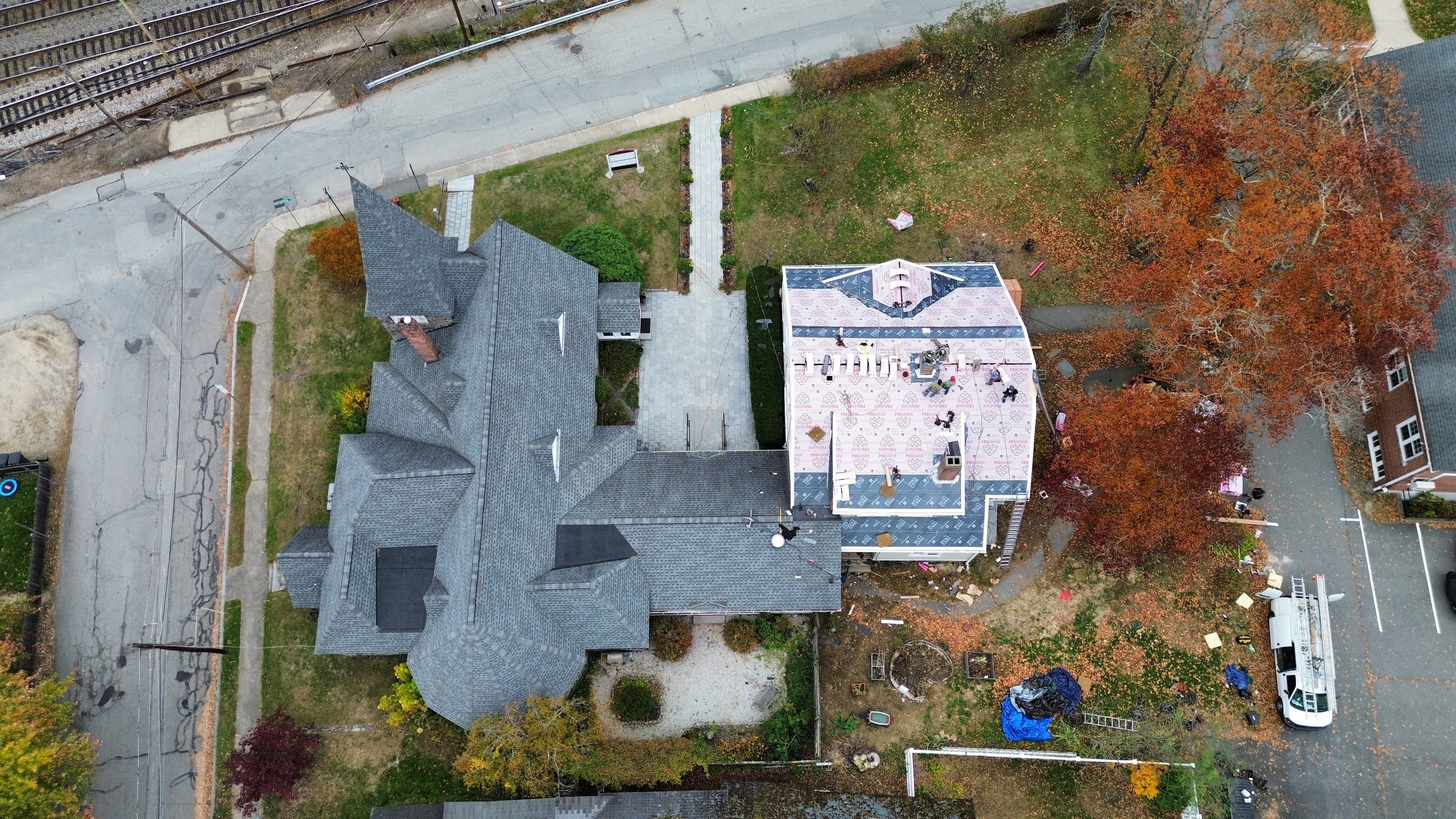 Ayer Church Complete Roof with Code-Compliant Overlay & Dual Chimney Restoration by Mighty Dog Roofing of Greater Middlesex County