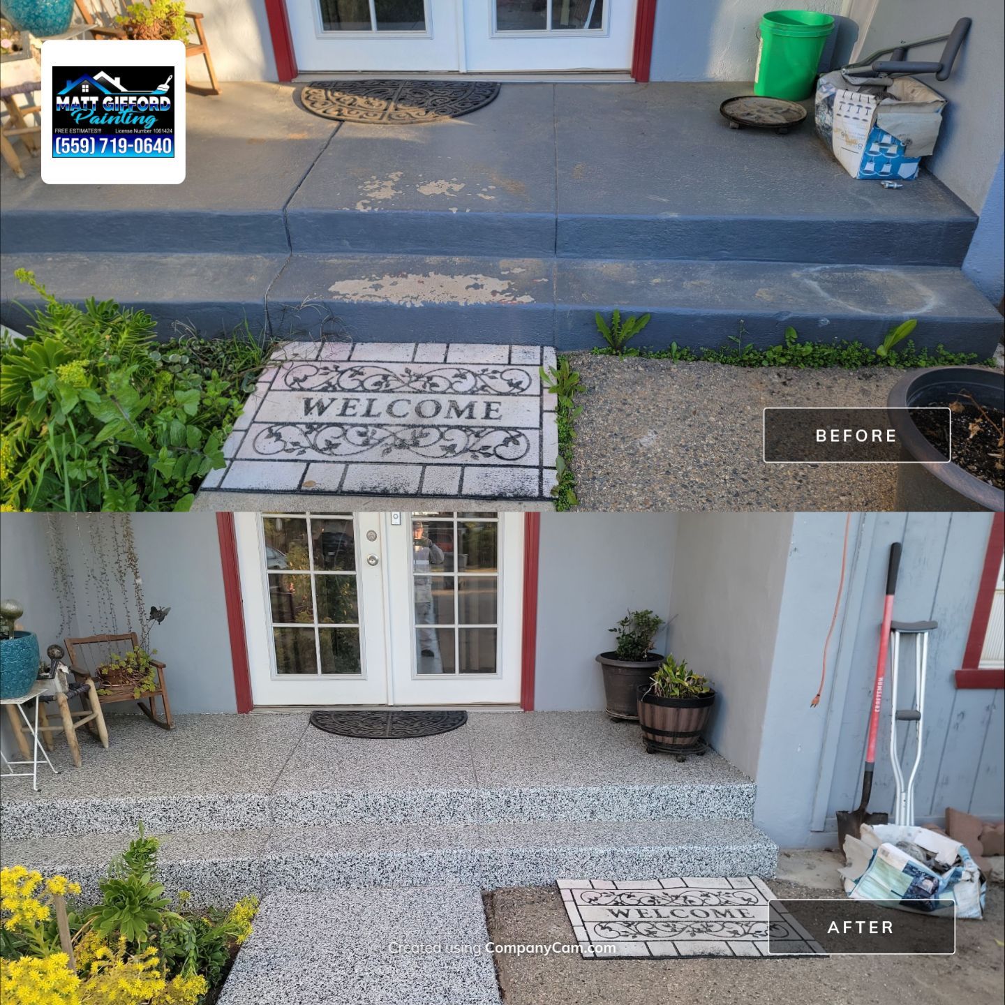 Front Porch and walkway by MGP Coatings