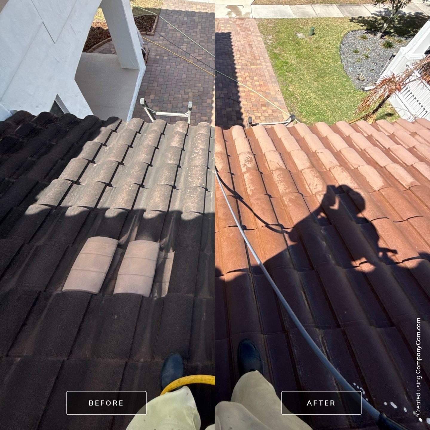 Barrel Tile Roof Cleaning by Mallard Systems