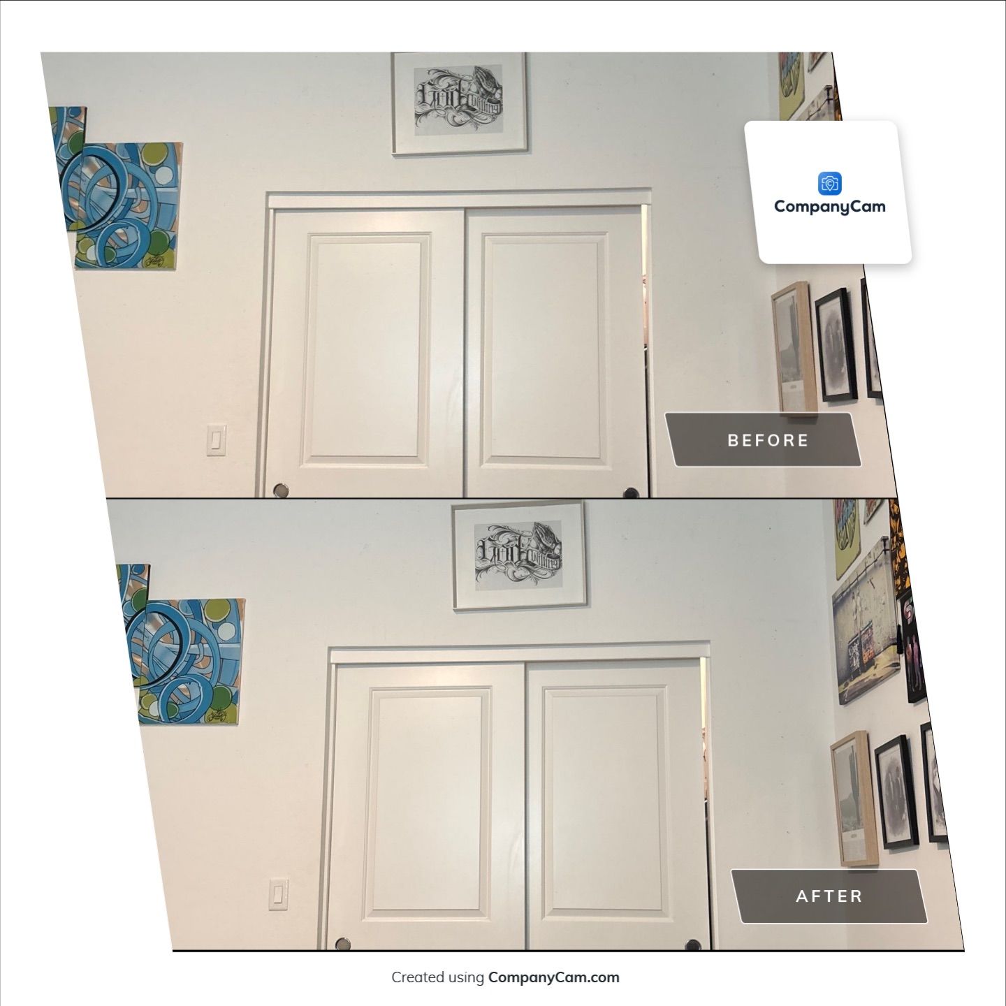 Residential TV Mounting and Media Wall Integration in Buckeye by CompanyCam Sales Demo