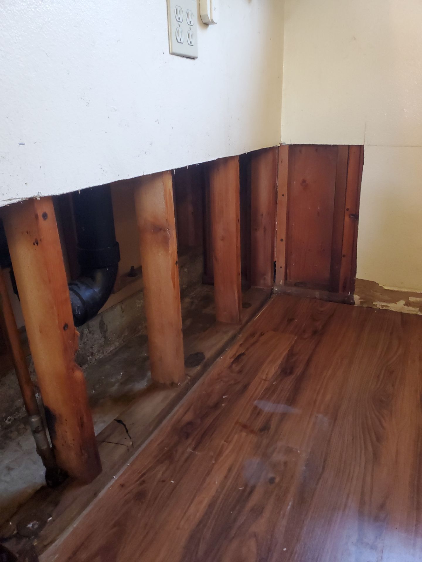 Laundry Room Water Restoration & Rebuild in Irvine by One Stop Source