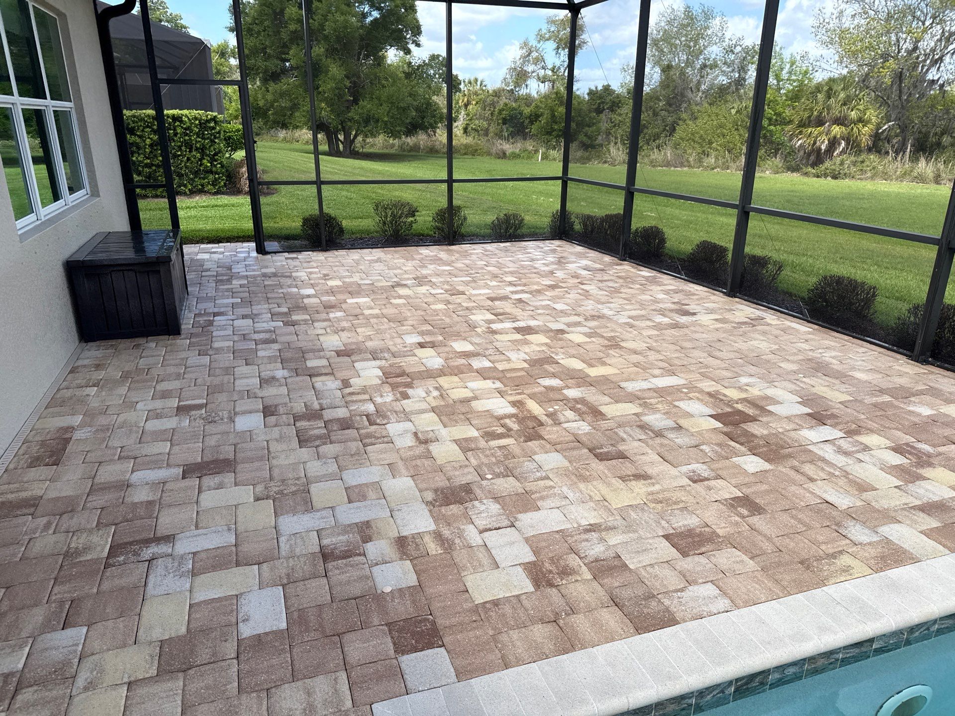 We recently completed a tile roof cleaning in the Vivienda at Bradenton community. The roof had visible algae buildup, which is common in Florida’s humid climate—especially on shaded areas.  For this project, we safely cleaned the roof using a ladder and ground-based soft wash application—no walking on the tile roof. This approach helps prevent cracked or broken tiles while still delivering a thorough, even cleaning.  Our soft washing process targets and eliminates algae at the root, restoring the roof’s appearance and helping extend its lifespan.  At Sunshine AquaWash, we prioritize safety, proper technique, and long-lasting results on every roof cleaning project. by Sunshine AquaWash