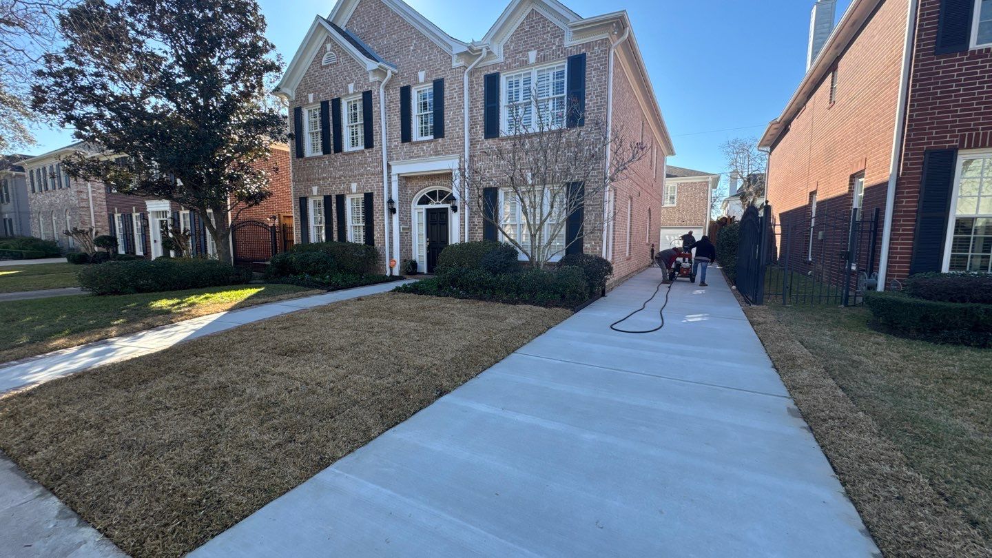 Driveway Concrete Replacement & French Drainage System by Texas Urban Elements