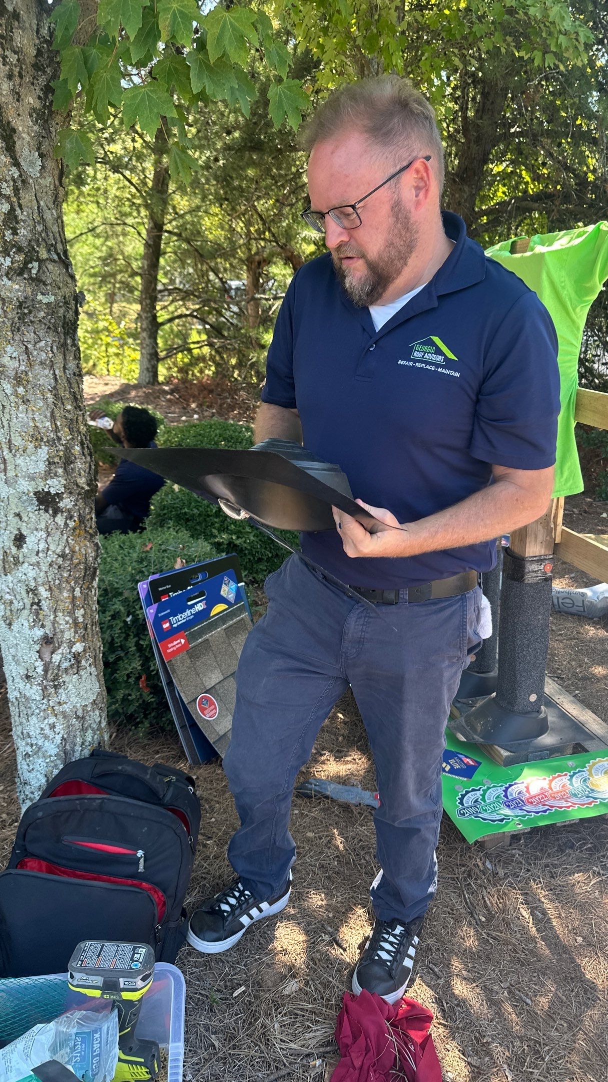 Annual Roofing Material Squarecrow Builds in Marietta Square by Georgia Roof Advisors