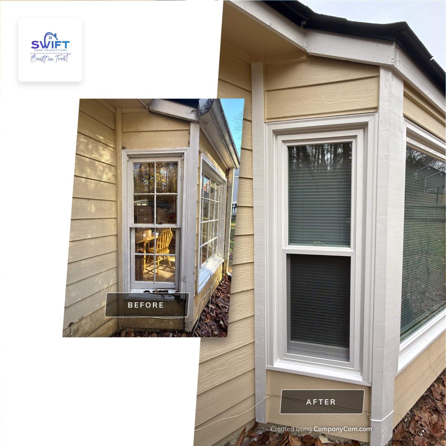 Norcross Exterior Remodel With New Lap Siding and Window Installation by Swift Home Renovations