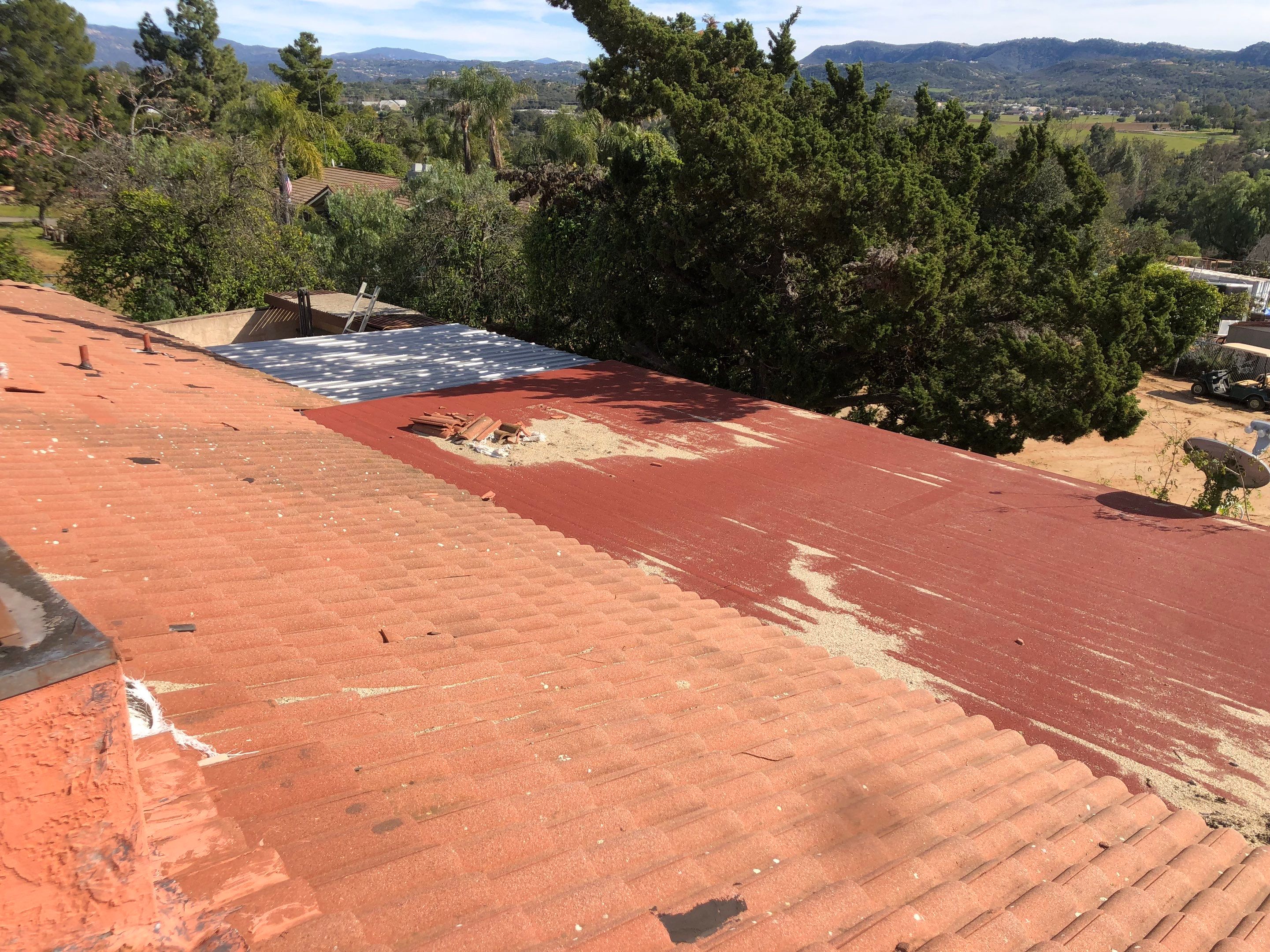 Valley Center Tile Roof Lift & Lay | Custom Metal Bird Stop for Los Arcos Tile by Zenith Roofing Services