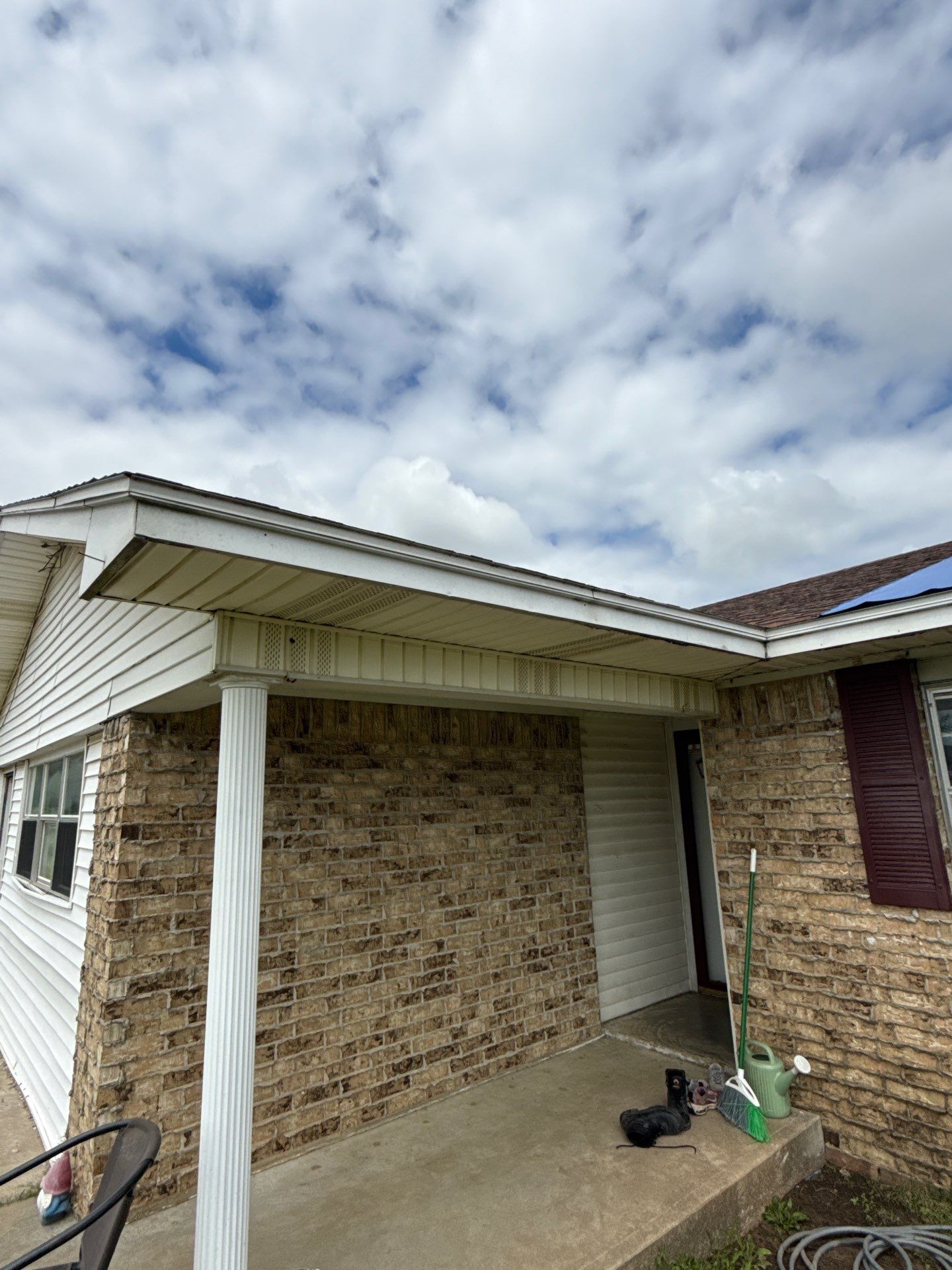 New roof & siding paid by insurance. Along with new roof sheathing.  by In & Out Construction & Remodeling, LLC