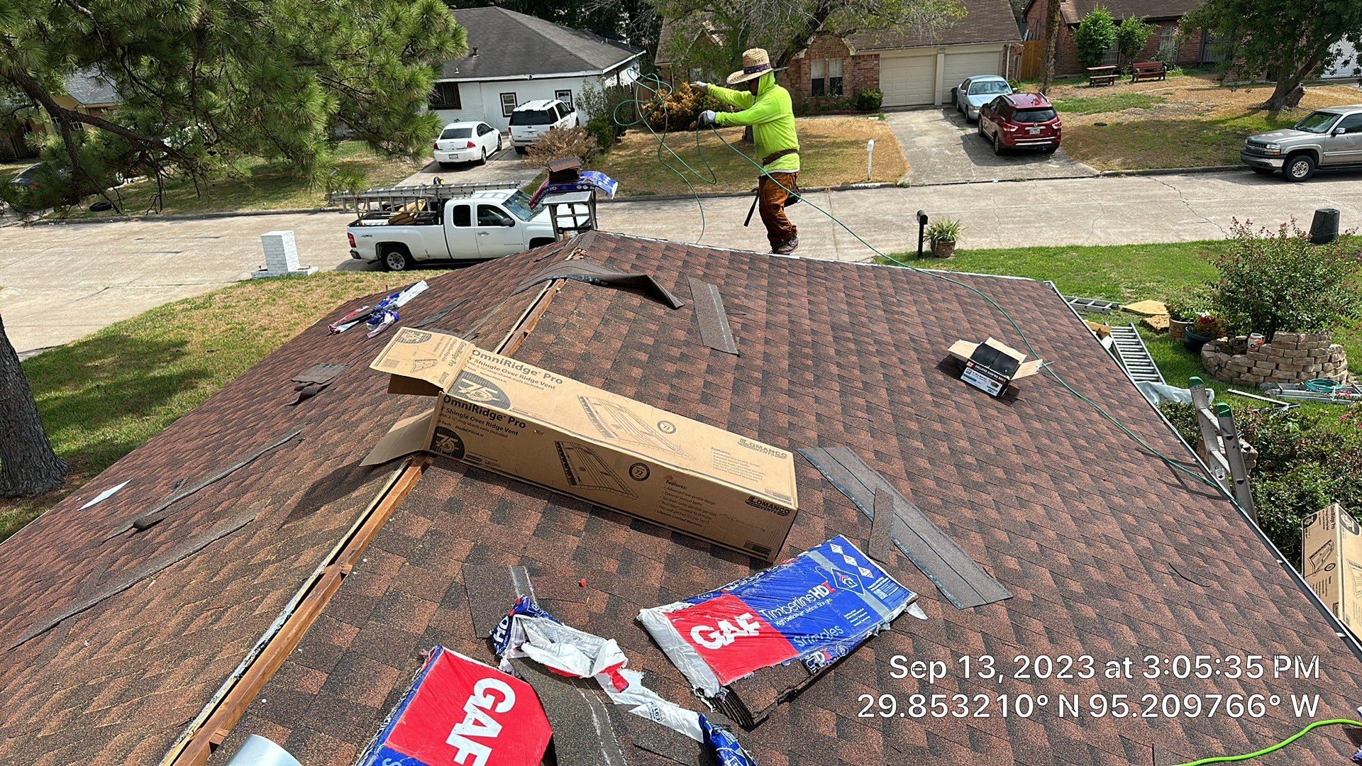 GAF Timberline HDZ Hickory Roof Replacement — Houston, TX by PL Roofing & SB Roofing, LLC.