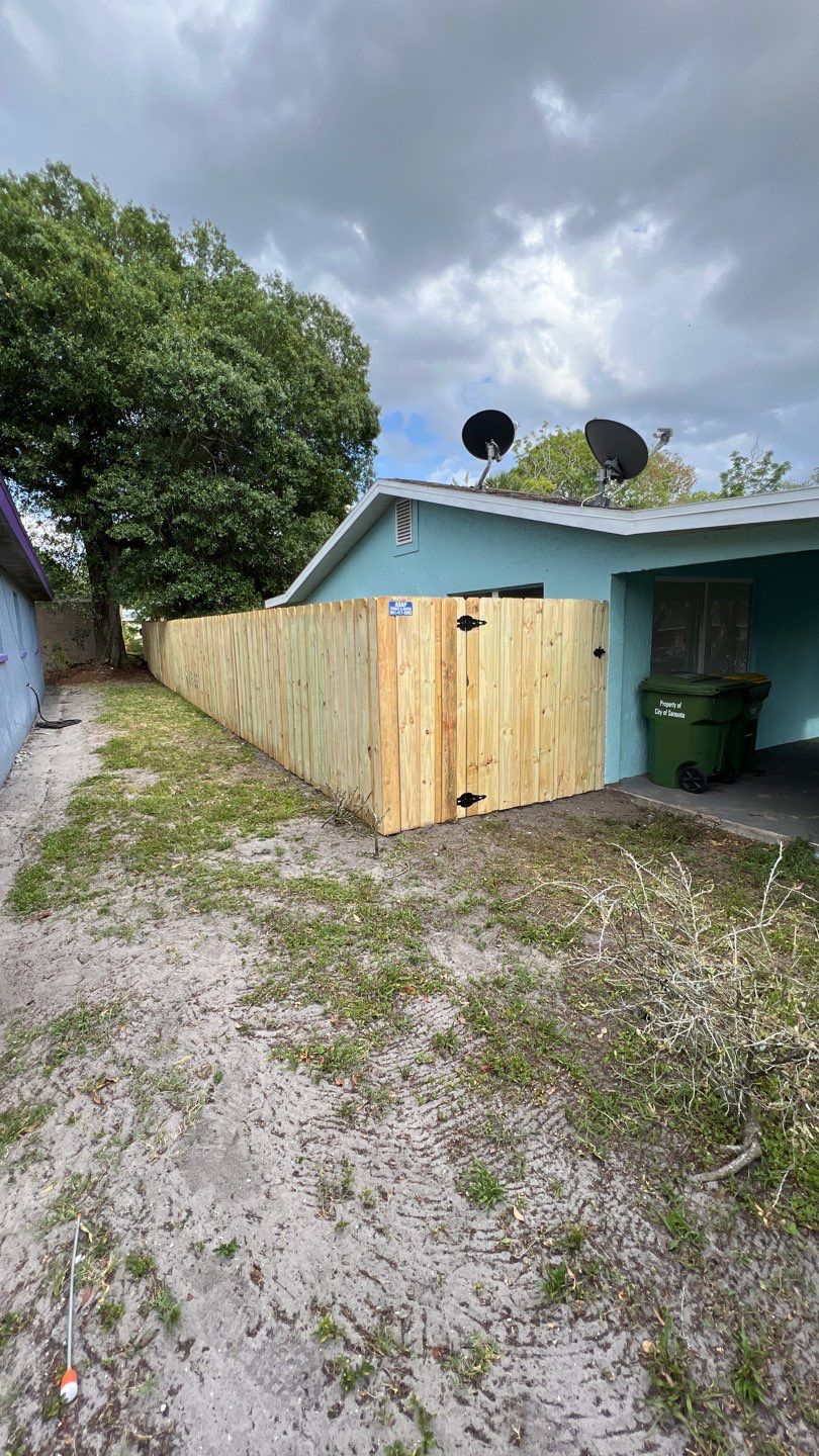 Sarasota, FL 6ft. Tall Treated Board on Board Privacy Fence  by Asap fence and gates, LLC