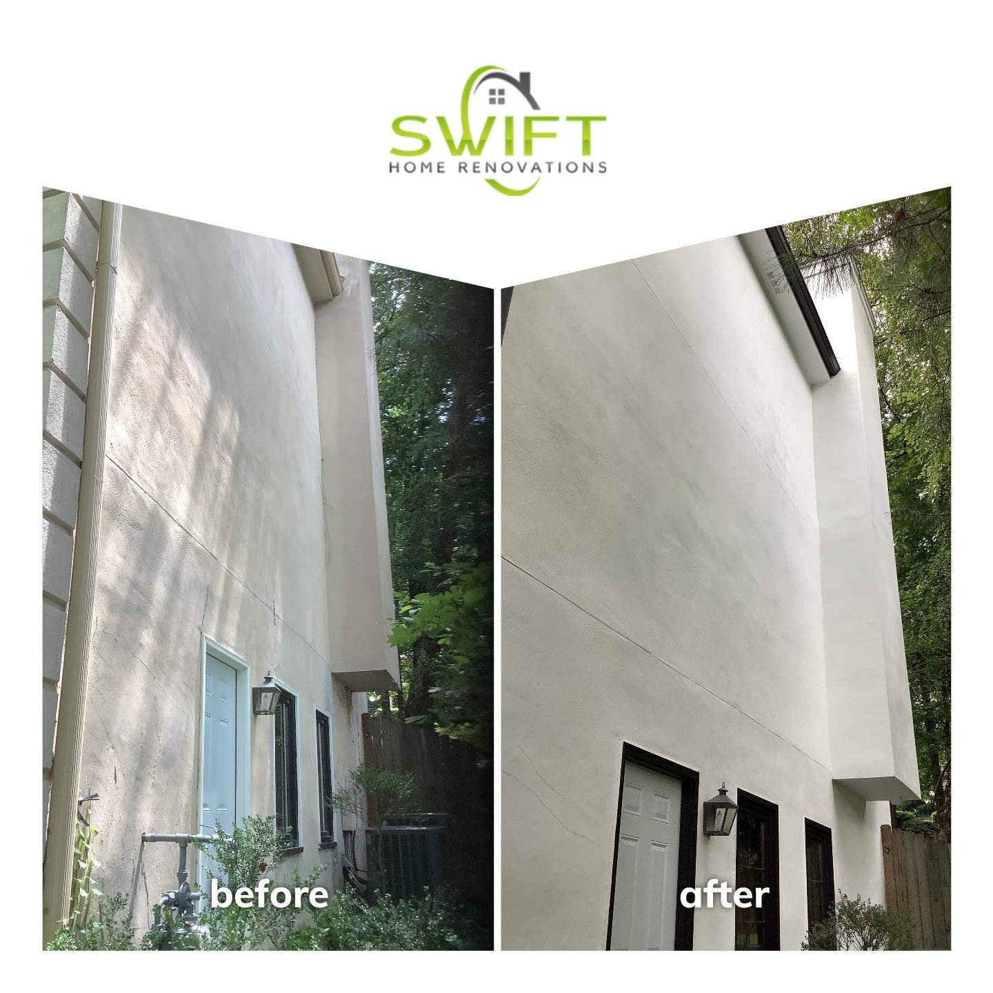 Full Exterior Stucco and Pool House Painting in Marietta by Swift Home Renovations
