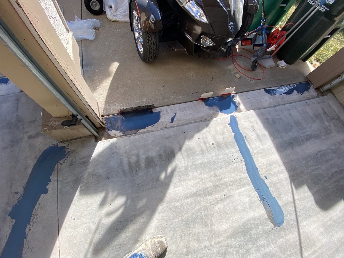 Garage using Slate Stone by Select Painting, Coatings & Garage Cabinets