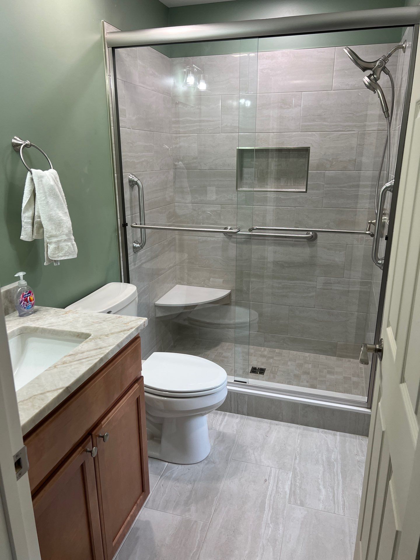 Expanding Powder room to full bath with laundry  by A R Crowell Plumbing/Finishing Touch Remodeling