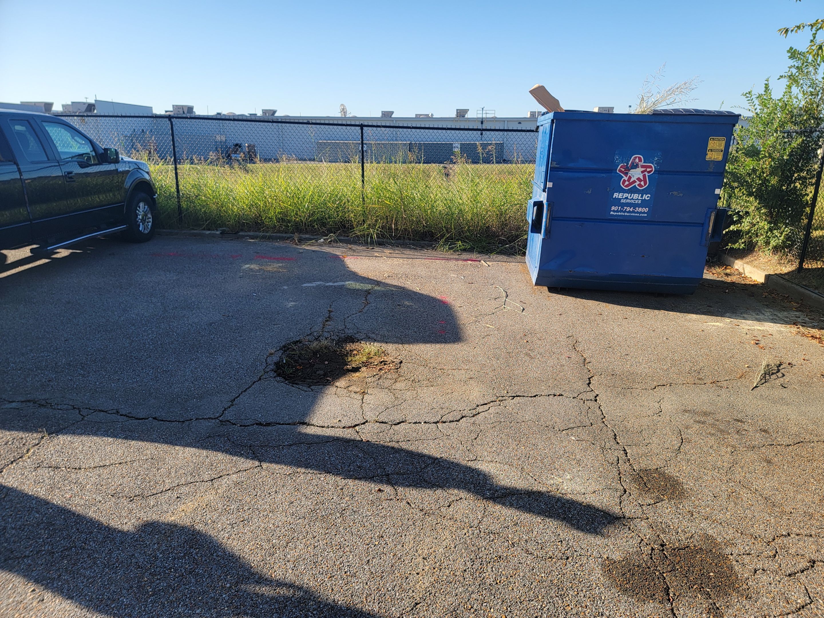 Scan Parking Lot for Drain Line, Utilities and possible void by Alsip Locating Service, LLC