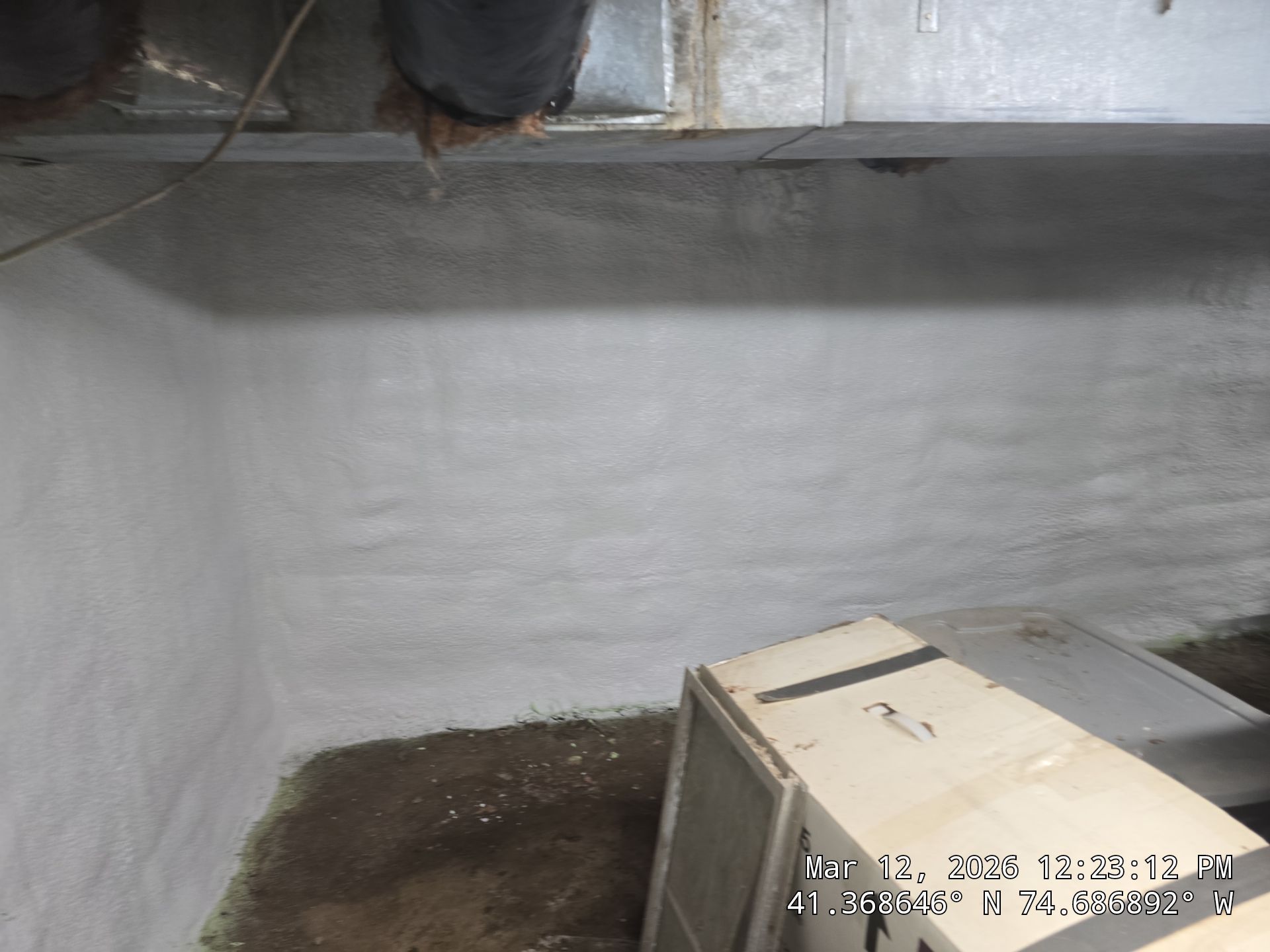 Basement Exterior Walls using Closed Cell Spray Foam by NYS Foam & Energy