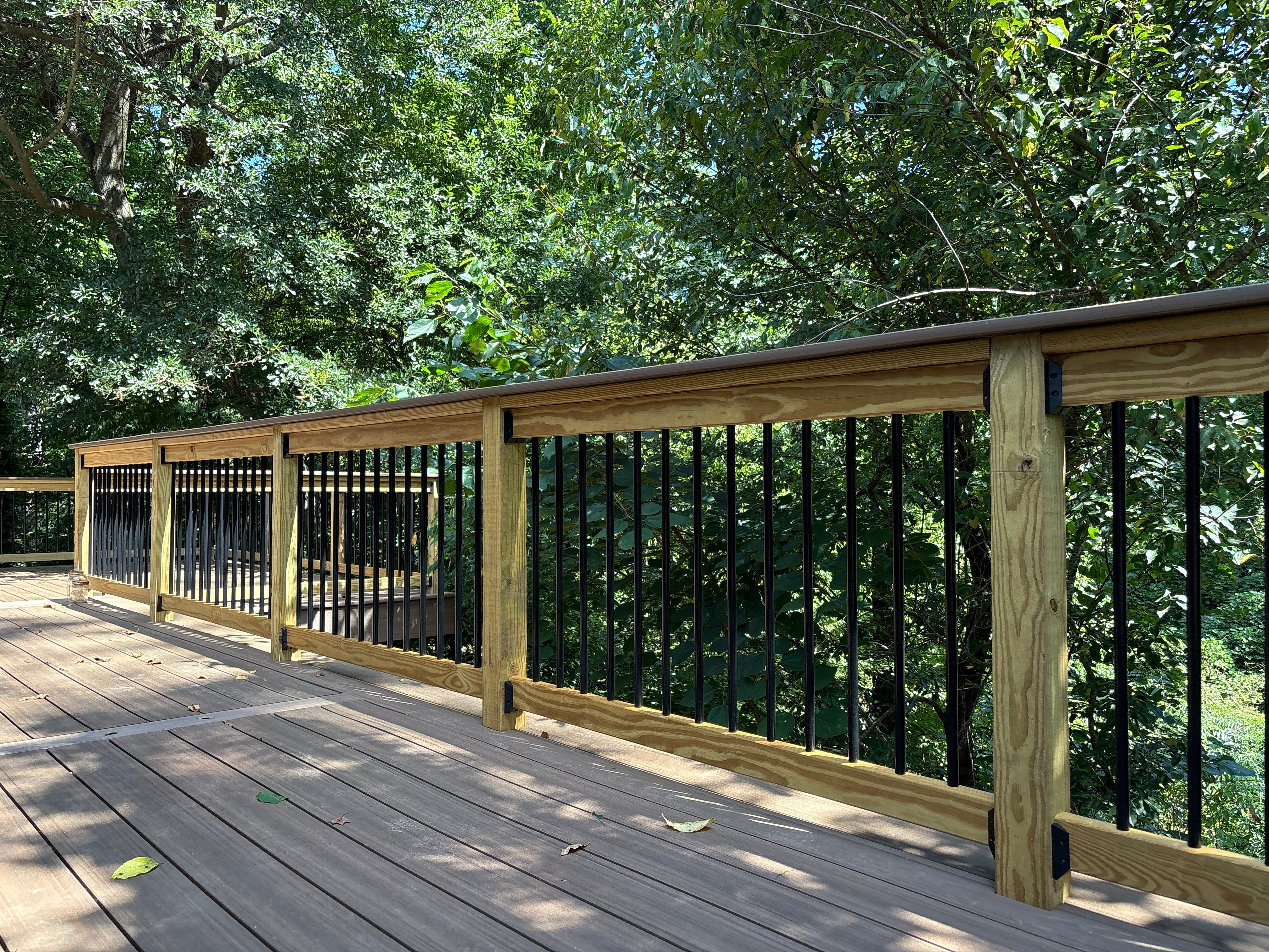 Atlanta, GA Front Porch Deck Rebuild using Timbertech and Pressure Treated Pine by Nelson Exteriors 