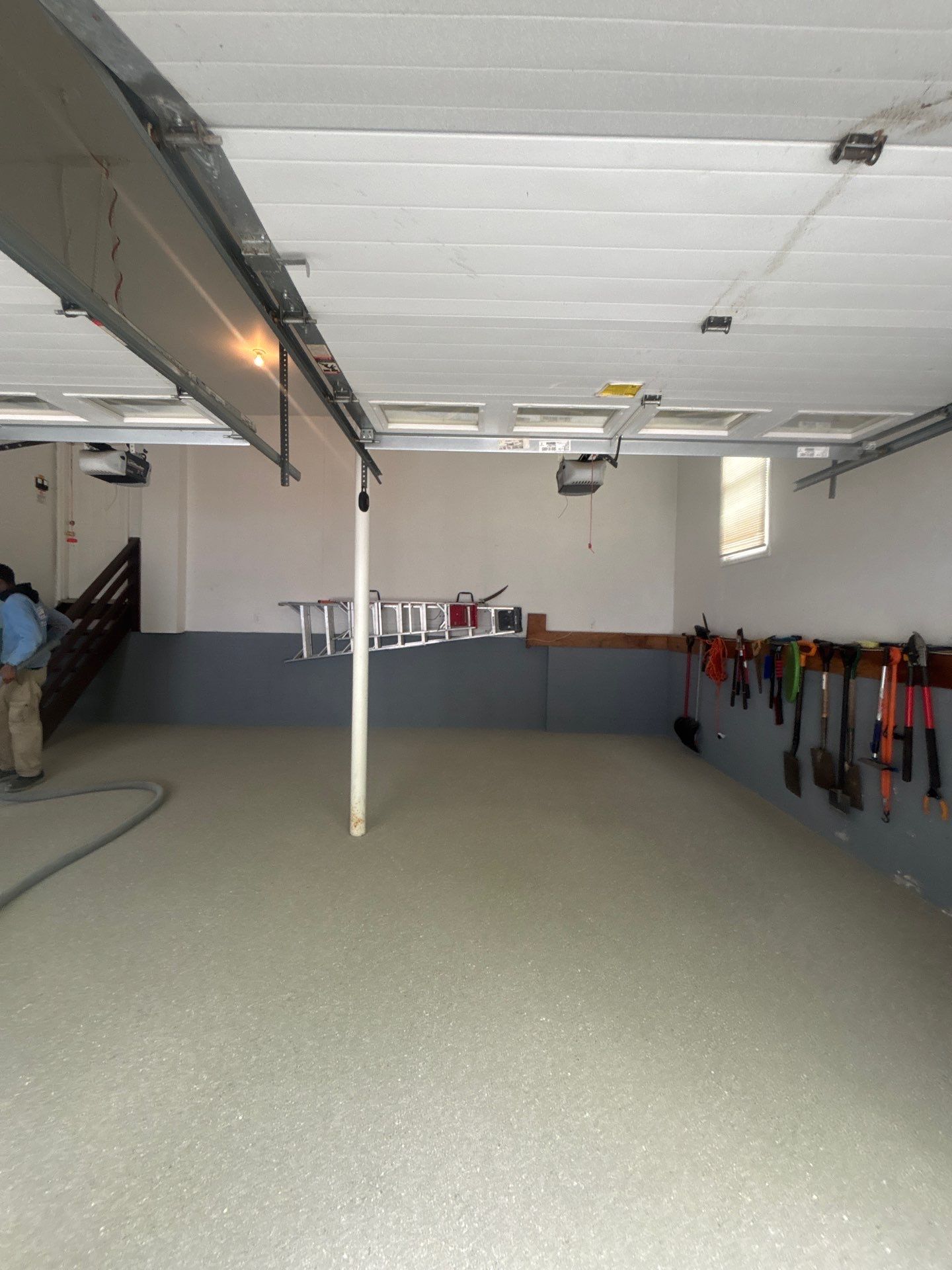 Travertine Polyurea Garage Floor Coating in Randolph, New Jersey by Spectrum Painting, LLC