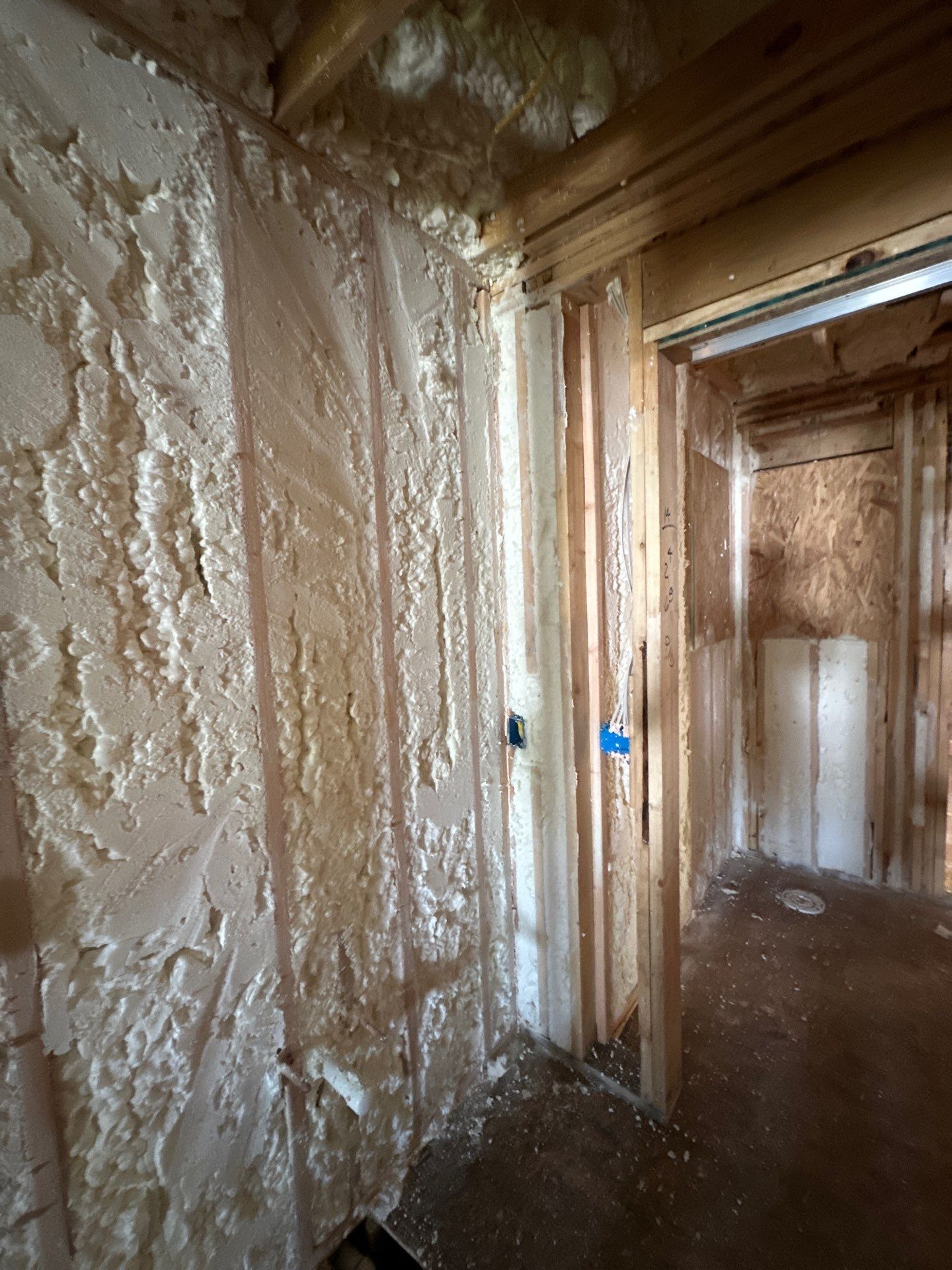 Full encapsulation with open cell spray foam on this custom home in Dallas by Apex Insulation Solutions