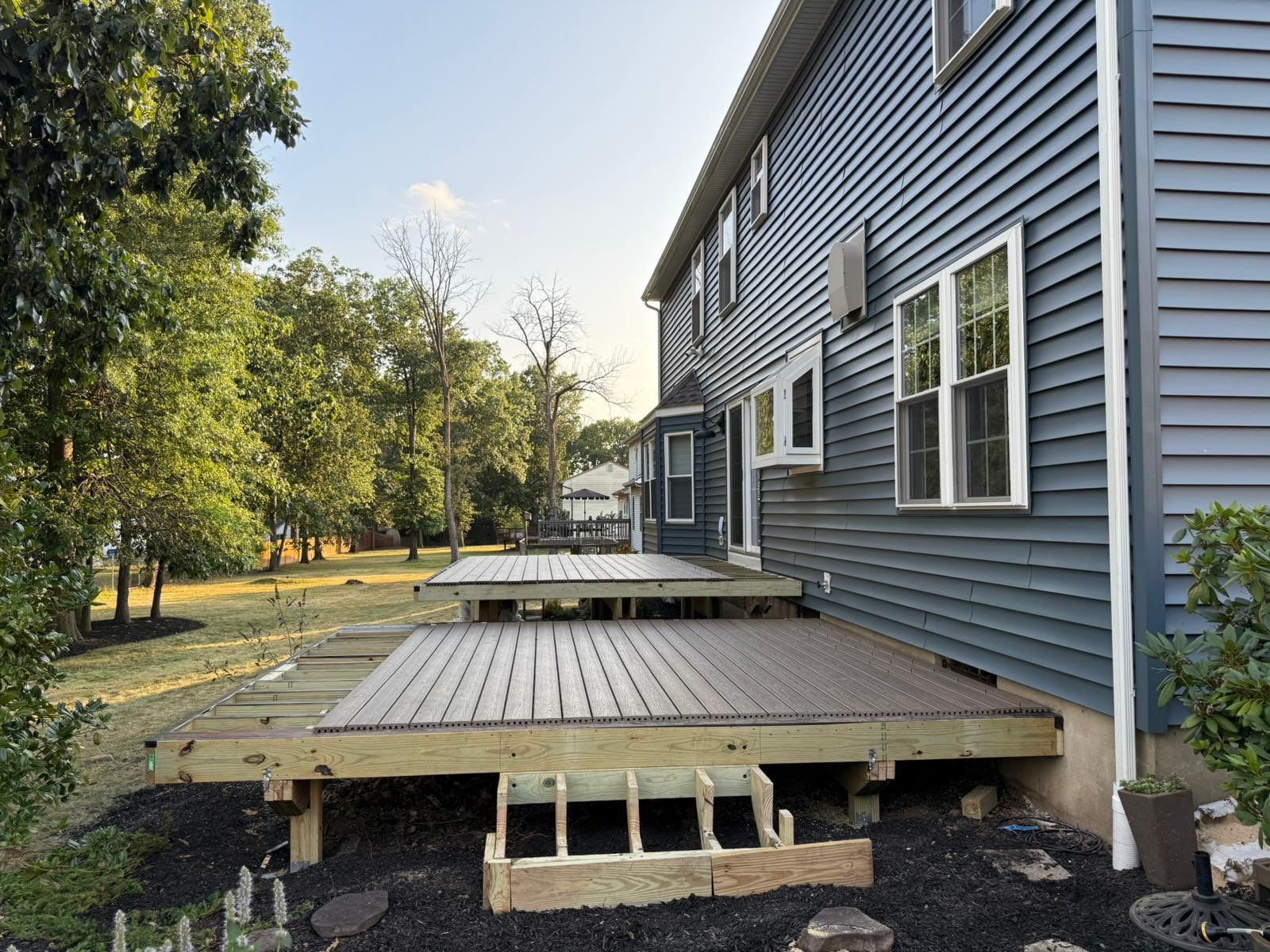 Deck resurface with Trex and cable rails by deck guardian