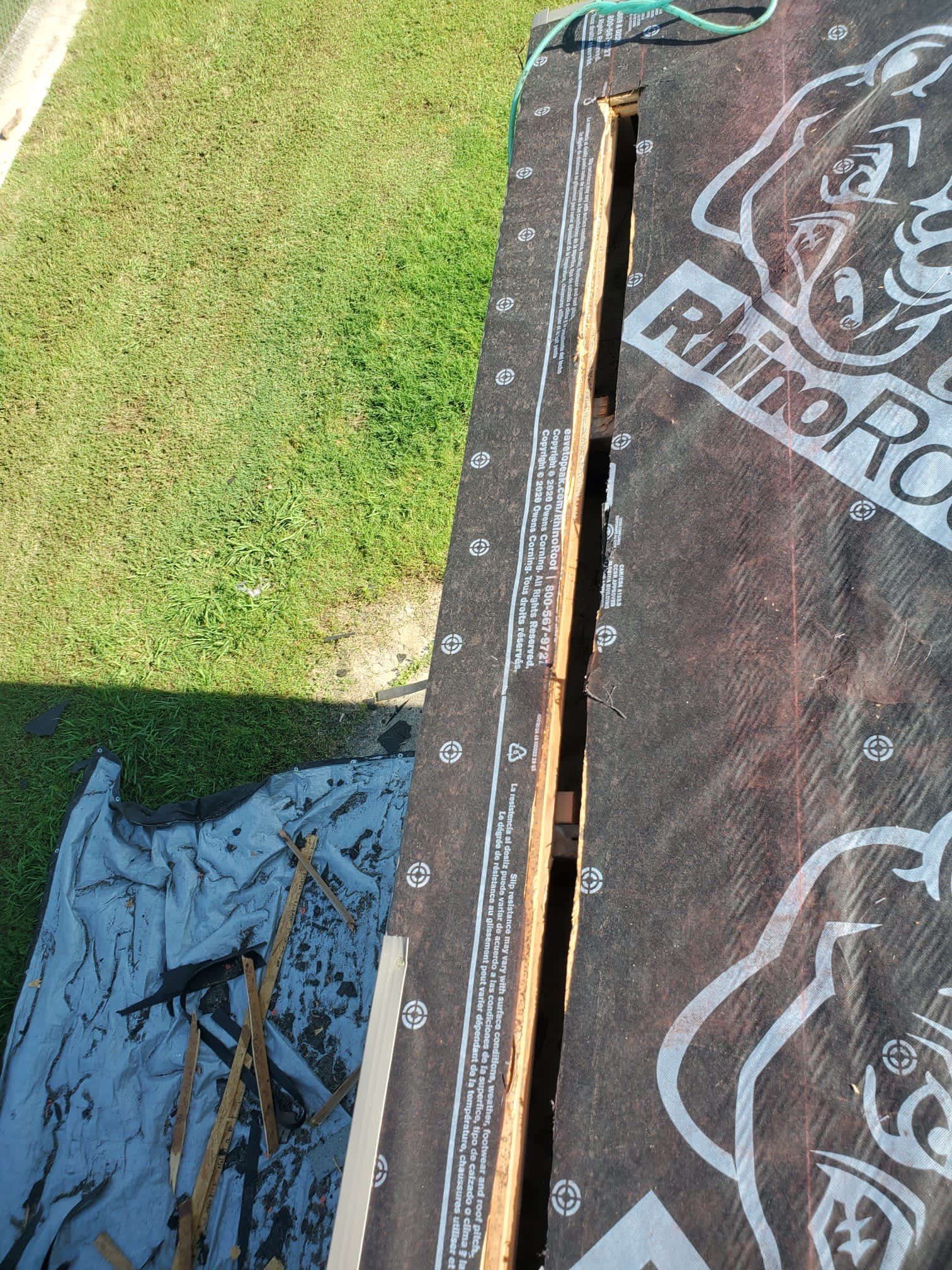 Reroof using GAF HDZ Weathered Wood by Castillo Roofing