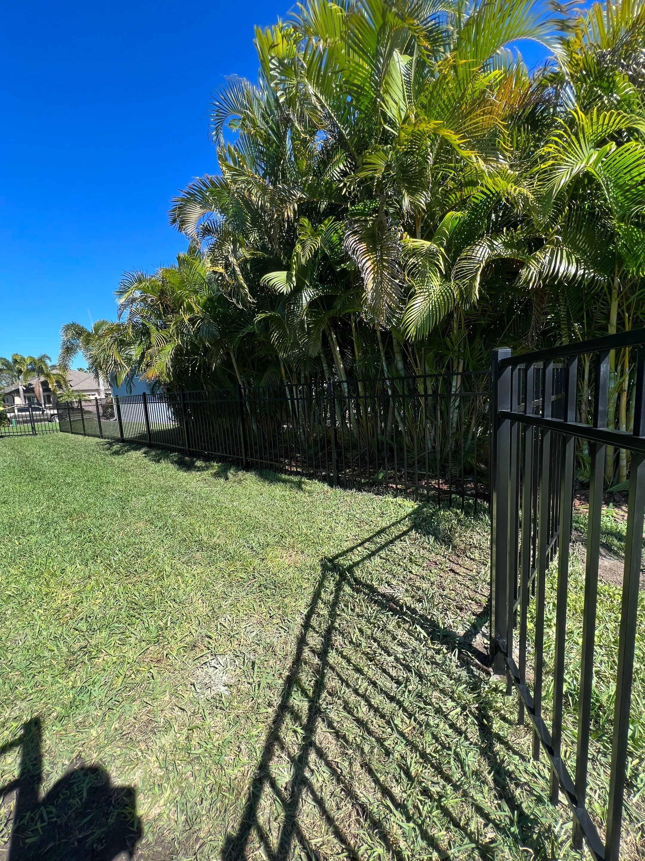 Aluminum Fence Installation using Black 3 Rail Aluminum Fence by Asap fence and gates, LLC