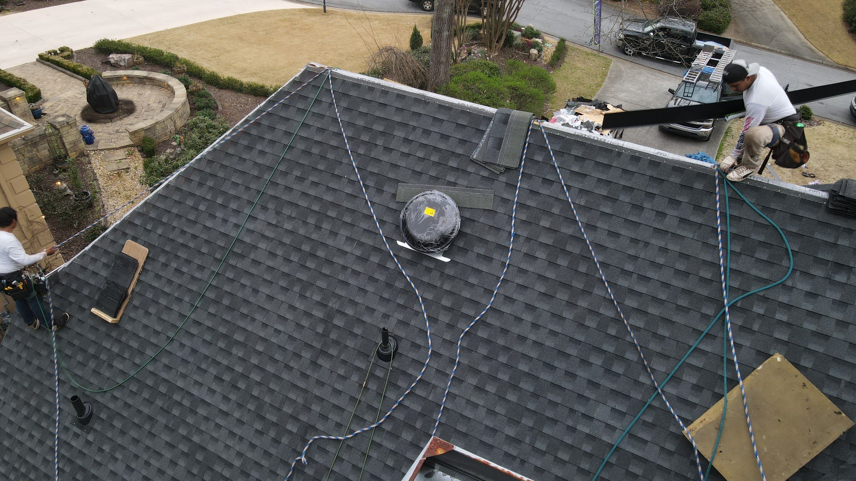 Full Roof replacement using GAF Timberline HDZ Charcoal by Georgia Roof Advisors