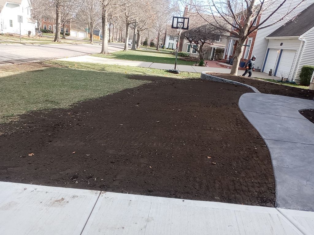 Front Yard Landscape and Retaining Wall by LAND ESCAPES LLC