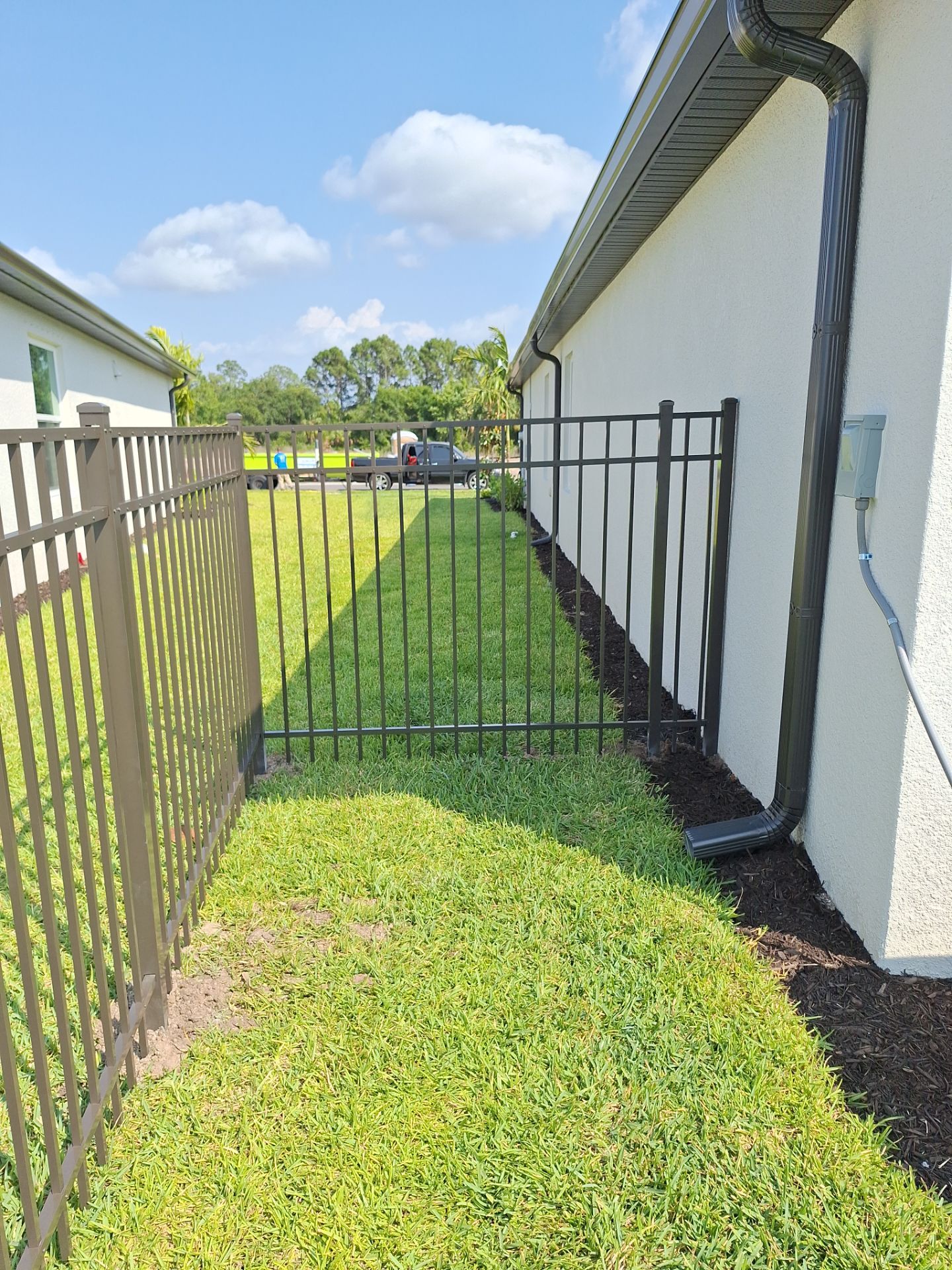 Aluminum Fence Installation using Black 3 Rail Aluminum Fence by Asap fence and gates, LLC