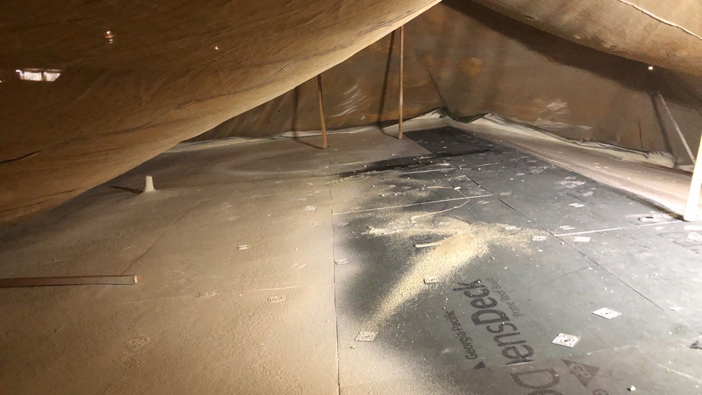 Spray foam and coatings using Conklin Benchmark/PUMA XL coatings and spray foam by Straight Edge Roofing Inc
