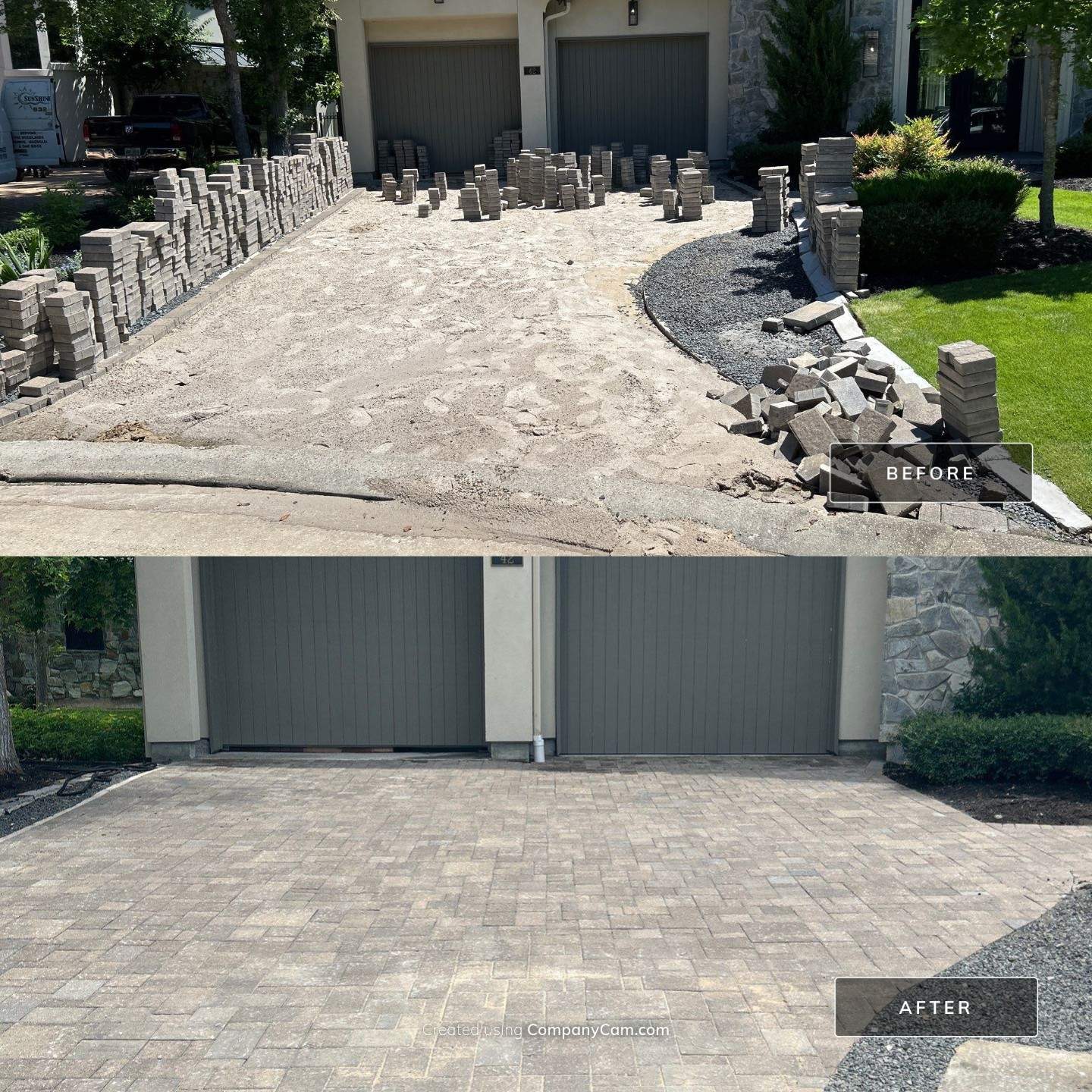 🚧 Mr. Barnes’ Driveway Makeover – Built the Right Way When Mr. Barnes reached out, his paver driveway was sinking and shifting—just two years after the house was built. The root cause? The builder skipped a stable base and didn’t plan for downspout drainage under the driveway. Without proper support, water had been slowly washing away the foundation. That’s where Alejandro and the Texas Urban Team came in to make it right. 🔹 What We Did: ✅ Demolition – Removed the unstable foundation and failing sections of the driveway. ✅ Base Rebuild – Installed a new compacted limestone and granite foundation to give the pavers long-term strength. ✅ Downspout Drainage Integration – Ran a PVC line under the driveway to carry roof runoff away, protecting the base from erosion. ✅ Paver Reinstallation – Carefully laid new pavers using Keystone-certified methods for a precise, polished finish. ✅ Sealed & Finished – Added polymeric sand to lock pavers in place and keep weeds out. 💡 The result: a solid, level, and stormwater-protected driveway that enhances curb appeal while standing up to Houston’s heavy rains. by Texas Urban Elements